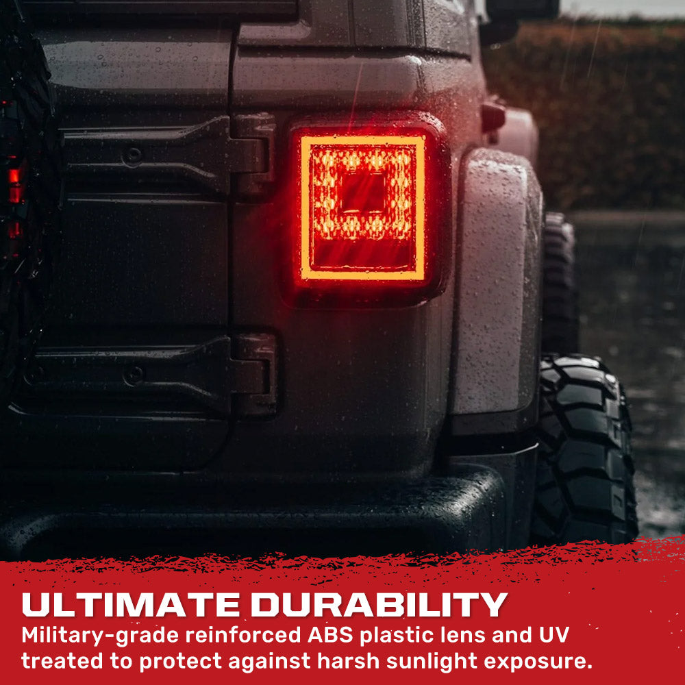 Jeep Wrangler JL 18-26 Ultra Bright Scanning OLED Tail Lights (Replaces Factory/OEM Halogen) - Multiple Lens