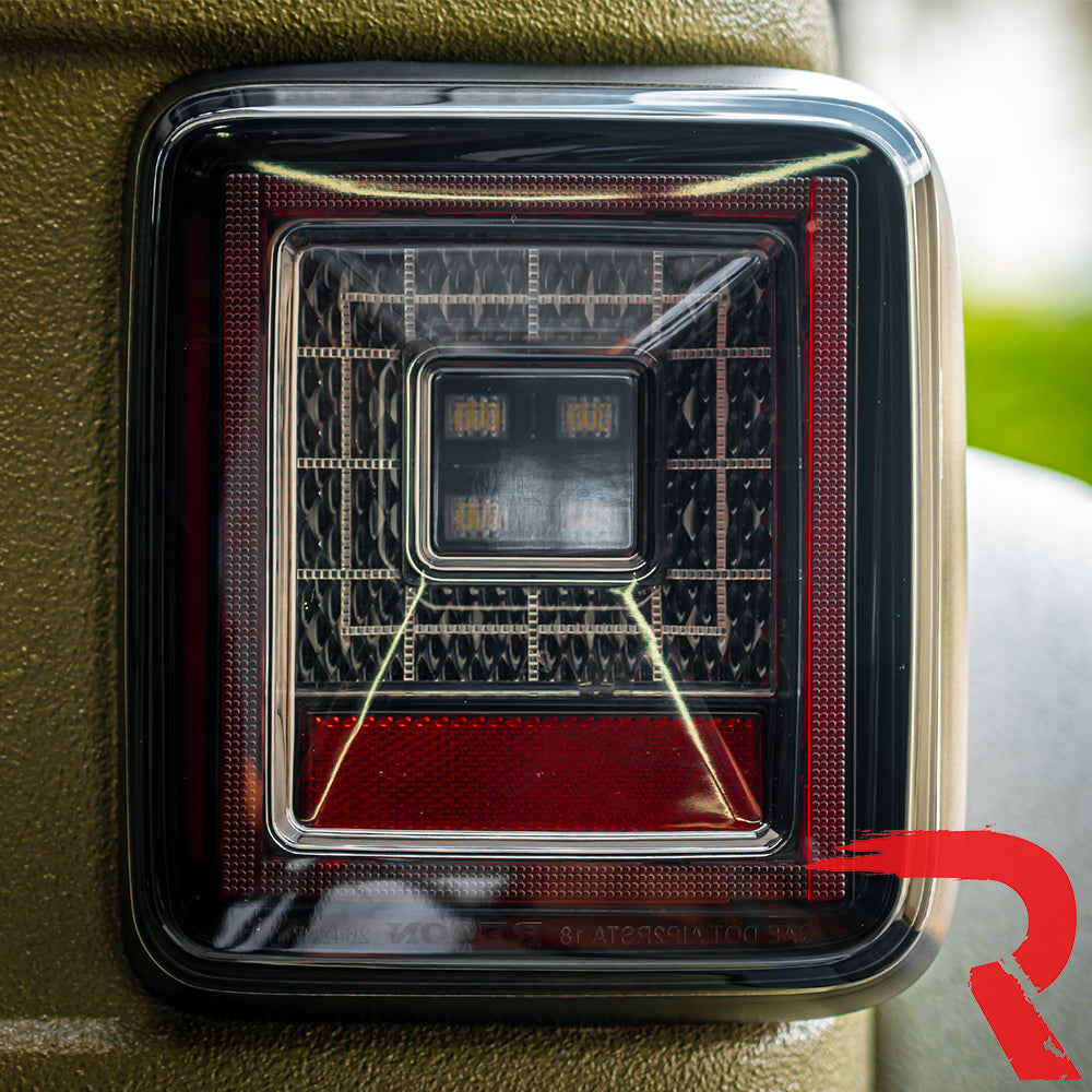 Jeep Wrangler JL 18-26 Ultra Bright Scanning OLED Tail Lights (Replaces Factory/OEM Halogen) - Multiple Lens