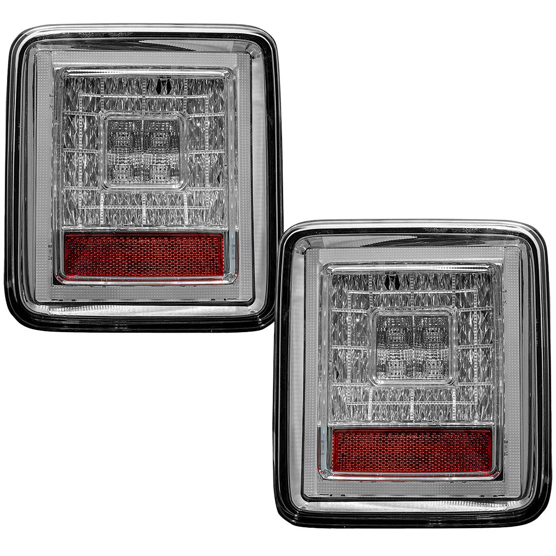 Jeep Wrangler JL 18-26 Ultra Bright Scanning OLED Tail Lights (Replaces Factory/OEM Halogen) - Multiple Lens