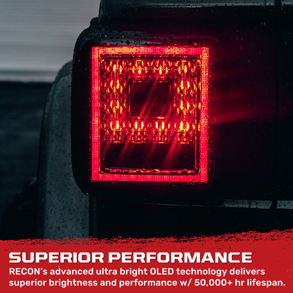 Jeep Wrangler JL 18-26 Ultra Bright Scanning OLED Tail Lights (Replaces Factory/OEM Halogen) - Multiple Lens