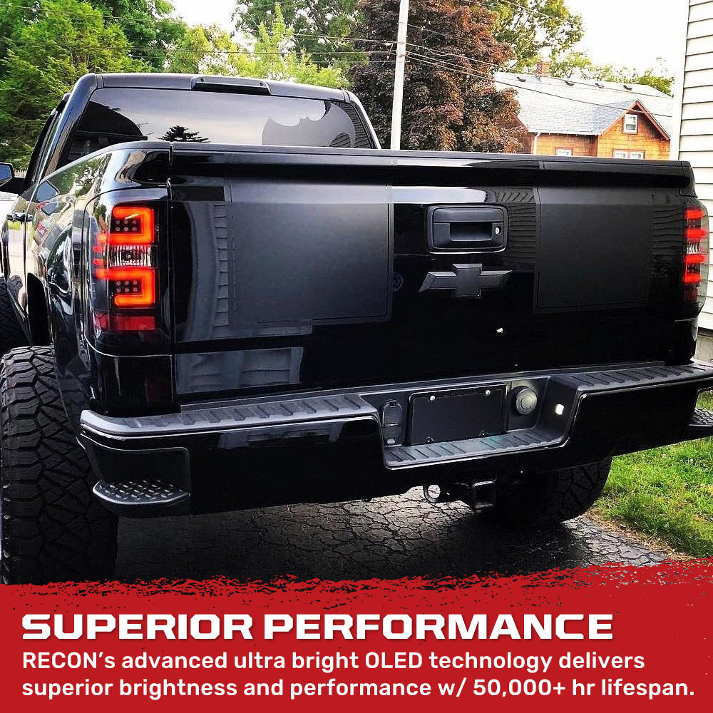Chevy Silverado 2500/3500 14-19 (Replaces OEM Halogen Only) Tail Lights OLED in Multiple Lens RECON Chevy Silverado 2500/3500 14-19 (Replaces OEM Halogen Only) Tail Lights OLED in Multiple Lens Chevy Silverado 2500/3500 14-19 (Replaces OEM Halogen Only) Tail Lights OLED in Multiple Lens Chevy Silverado 2500/3500 14-19 (Replaces OEM Halogen Only) Tail Lights OLED in Multiple Lens Chevy Silverado 2500/3500 14-19 (Replaces OEM Halogen Only) Tail Lights OLED in Multiple Lens