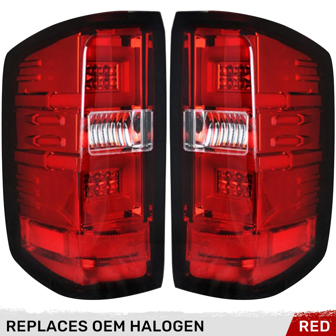 Chevy Silverado 1500 14-18 (Replaces OEM Halogen Only) Tail Lights OLED in Multiple Lens