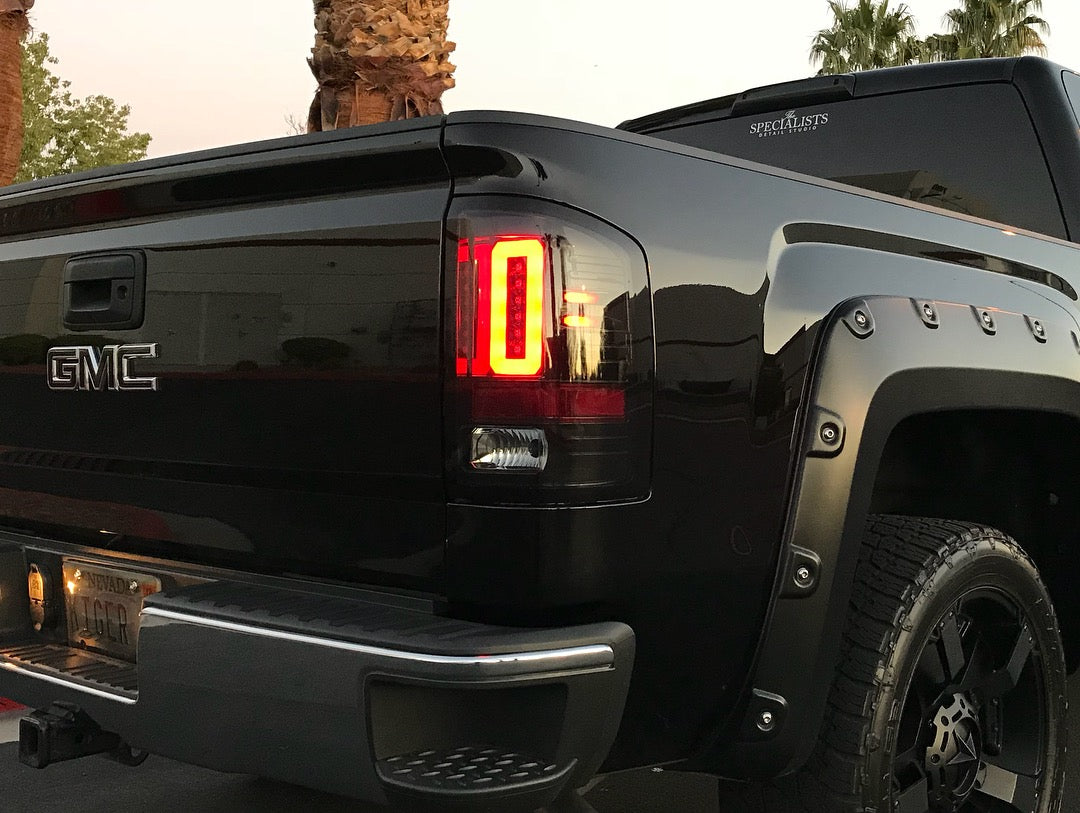 GMC Sierra 1500 16-18 (Replaces Factory LED Style Only) Tail Lights OLED in Multiple Lens