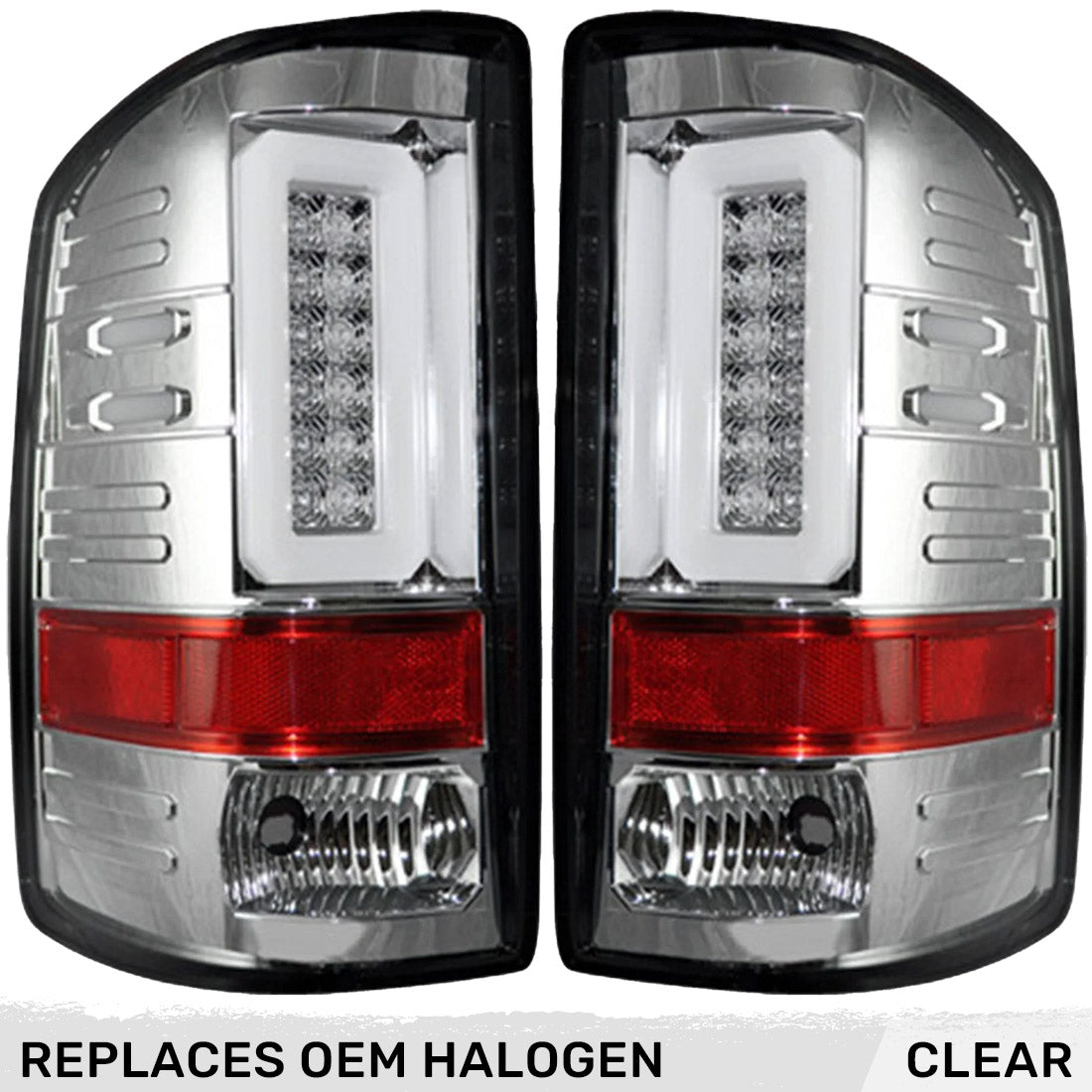 GMC Sierra 2500/3500 14-19 (Only Fits 3rd Gen Single Wheel w/ Factory OEM Halogen Style) Tail Lights OLED in Multiple Lens