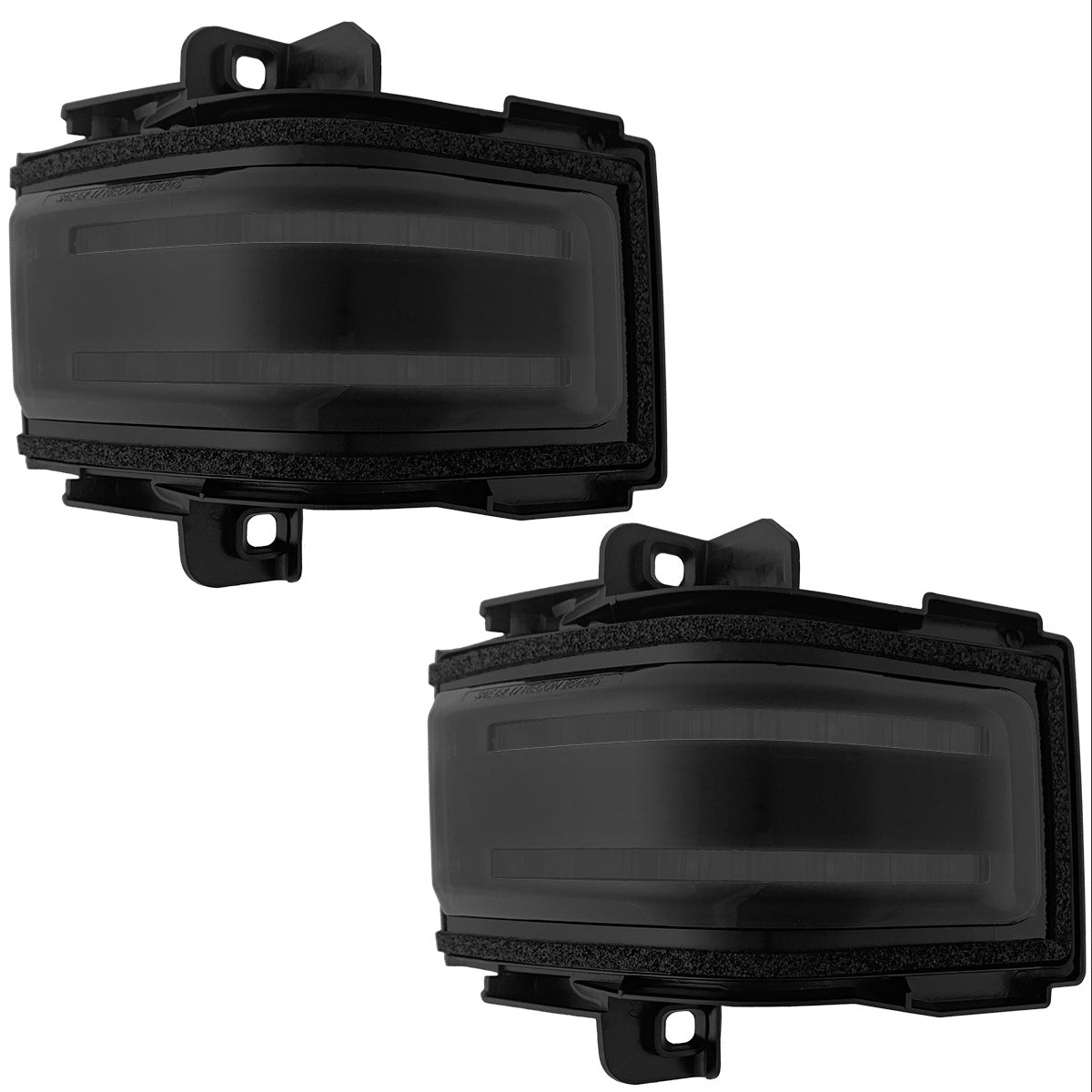 Ford 17-26 Super Duty Amber DRL LED Side Mirror Lenses - Smoked Lens