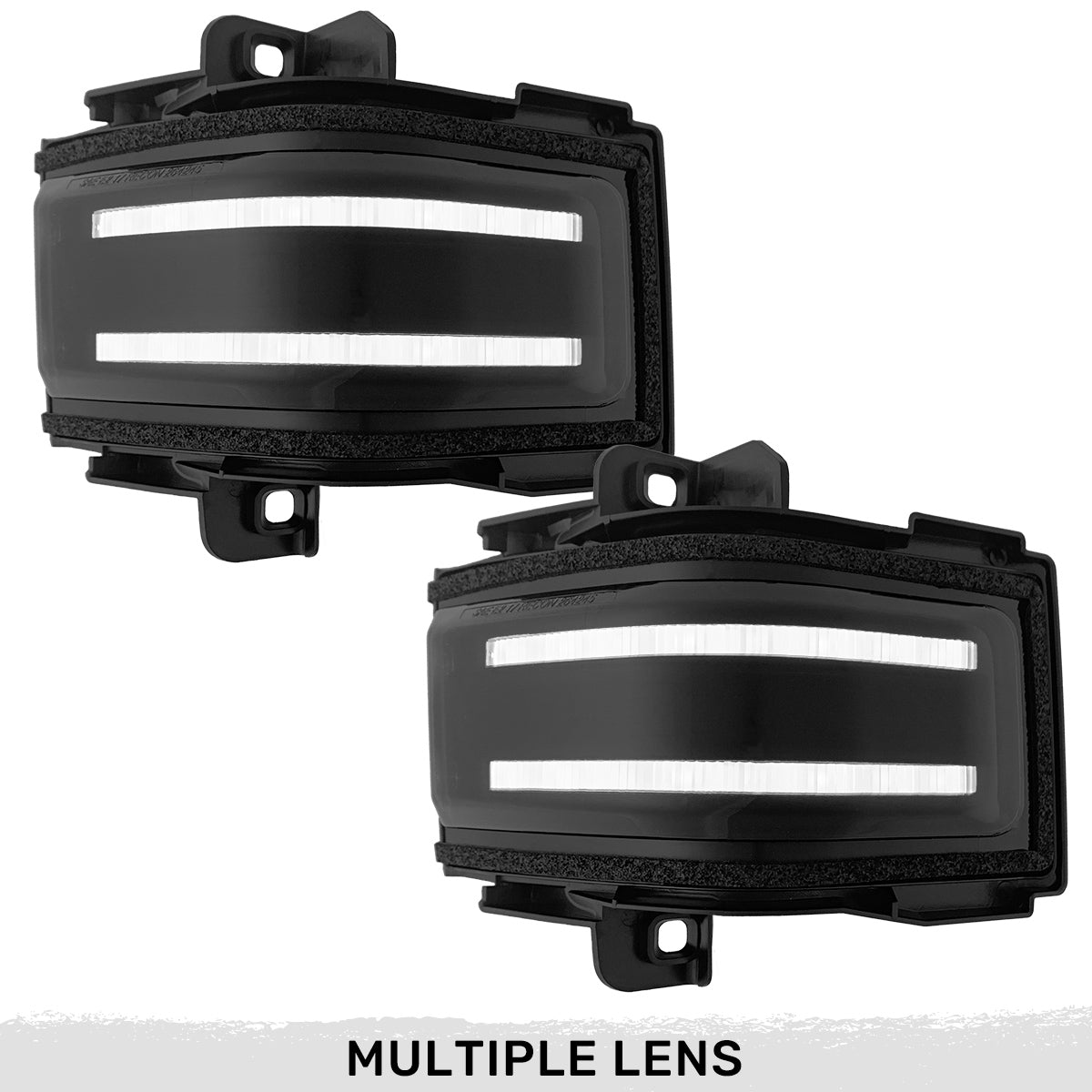 Ford 17-26 Super Duty White DRL LED Side Mirror Lenses - Multiple Lens
