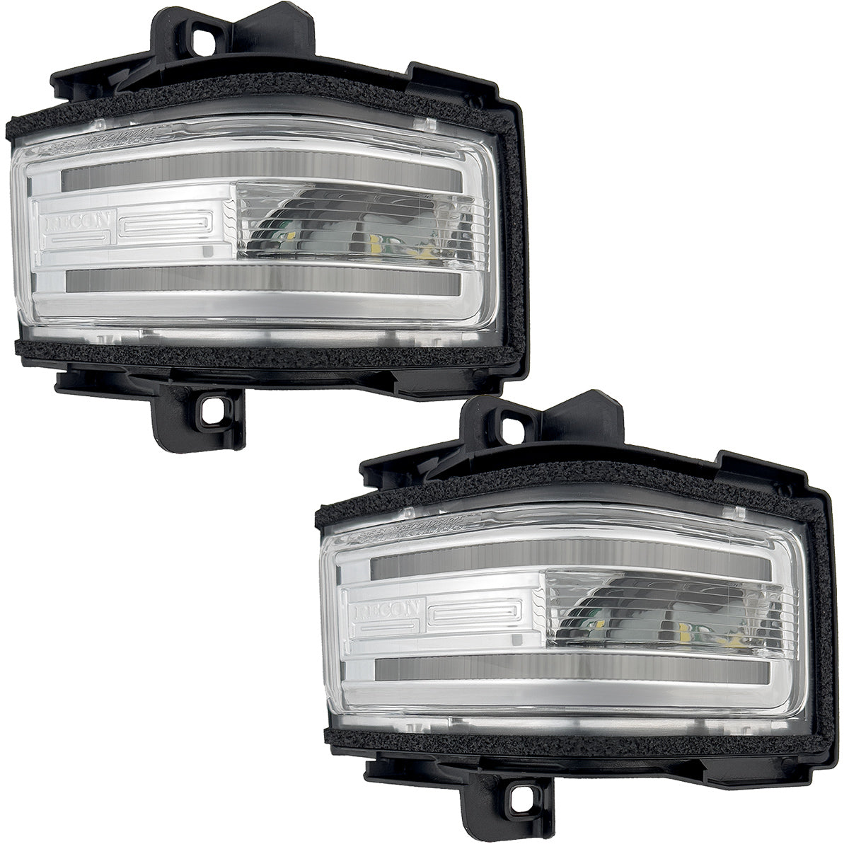 Ford 17-25 Super Duty White DRL LED Side Mirror Lenses - Multiple Lens