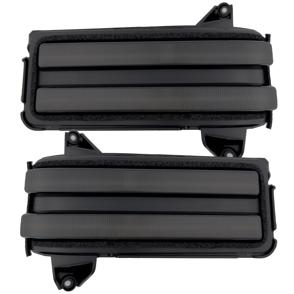 Chevy/GMC 20-26 Silverado & Sierra Side Mirror LED Lenses White or Amber DRL & Scanning Amber Turn Signals - Smoked Lens