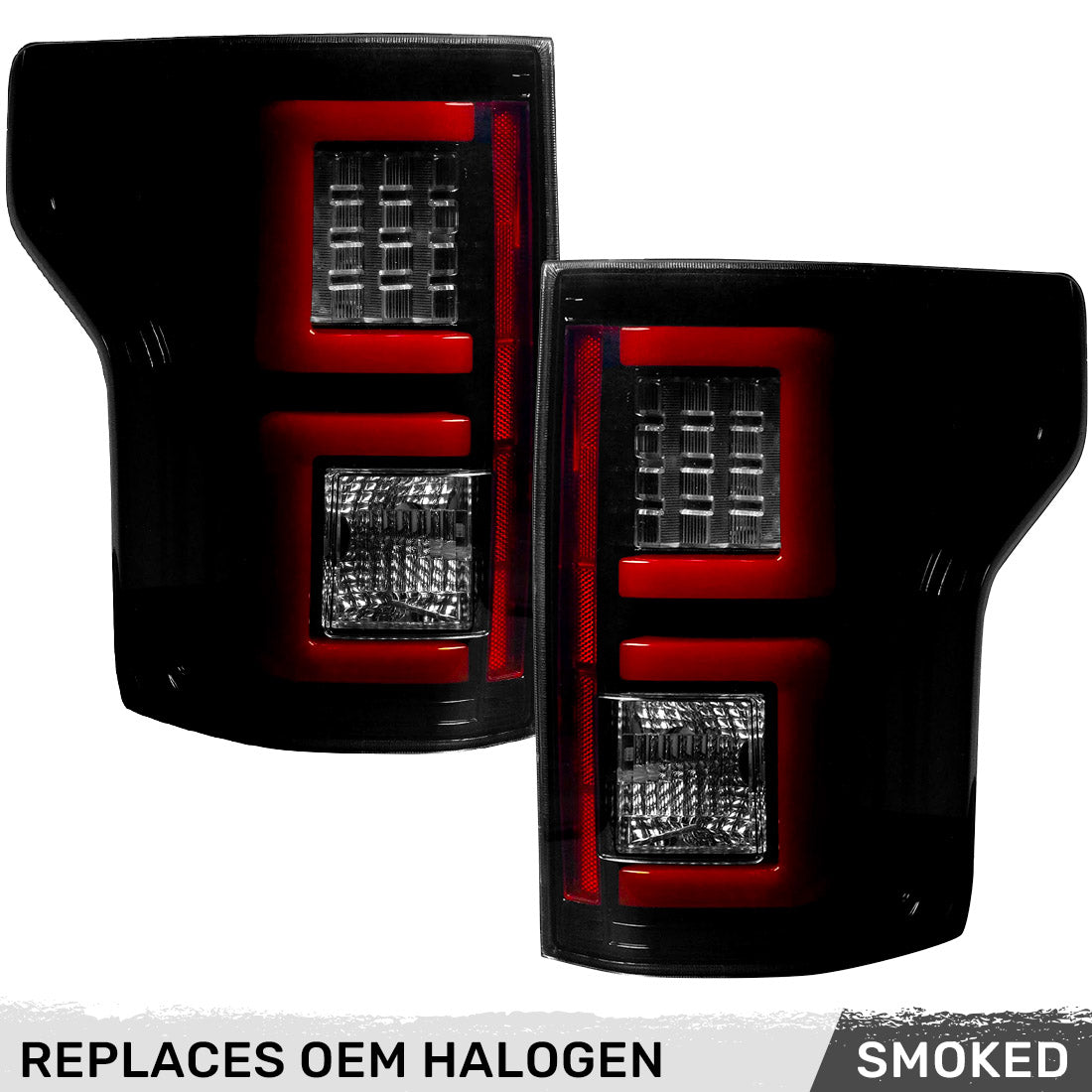 Ford F150 15-17 Ultra Bright LED Tail Lights (Replaces Factory/OEM Halogen Only) - Multiple Lens