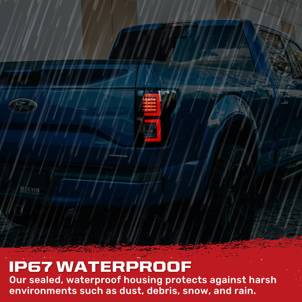 Ford F150 15-17 Ultra Bright LED Tail Lights (Replaces Factory/OEM Halogen Only) - Multiple Lens
