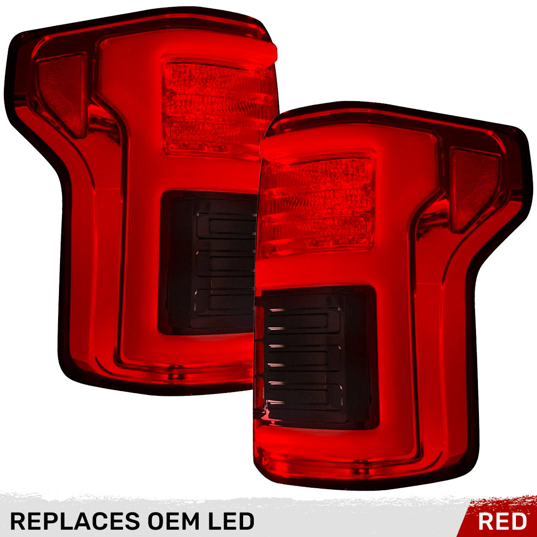 Ford F-150 SVT Raptor 17-20 Ultra Bright OLED Tail Lights (Replaces Factory/OEM LED with BLIS) - Multiple Lens