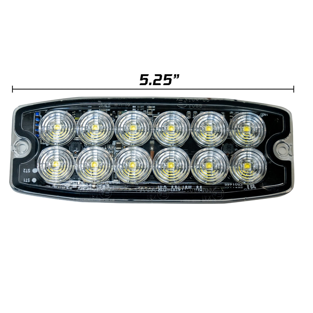 Universal 12-LED 30 Function 5.25" Ultra-Thin 0.25" Emergency Flashing Strobe Light - Multiple Colors