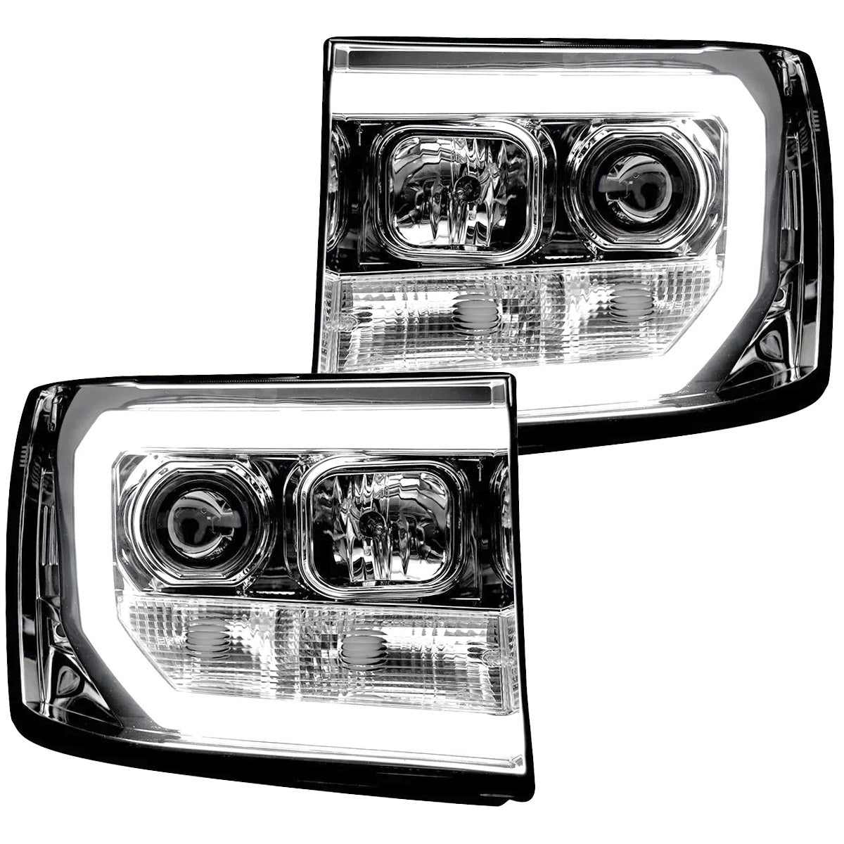 GMC Sierra 07-13 Projector Headlights OLED Halos & DRL - Multiple Styles