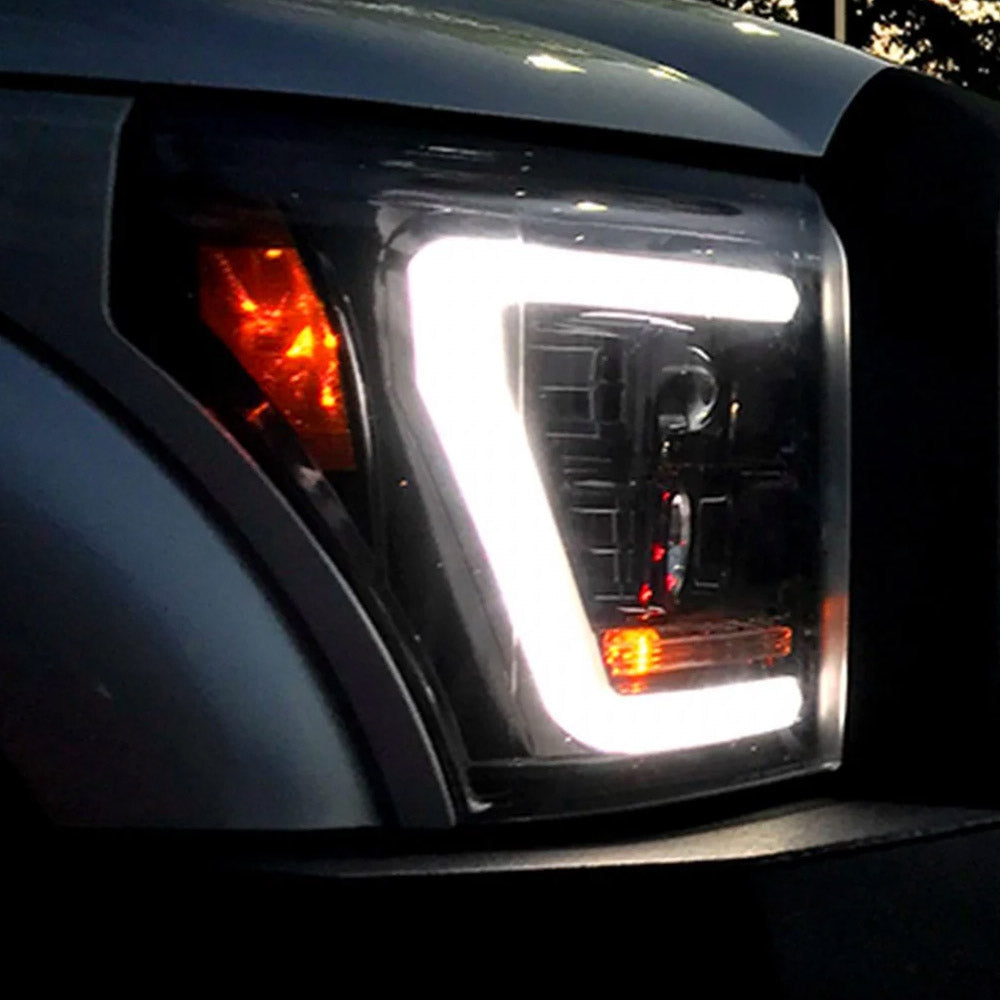 Ford Super Duty 11-16 Projector Headlights OLED Halos, DRL - Multiple Styles