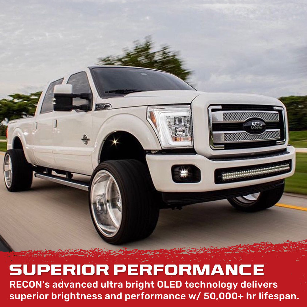 Ford Super Duty 11-16 Projector Headlights OLED Halos, DRL - Multiple Styles
