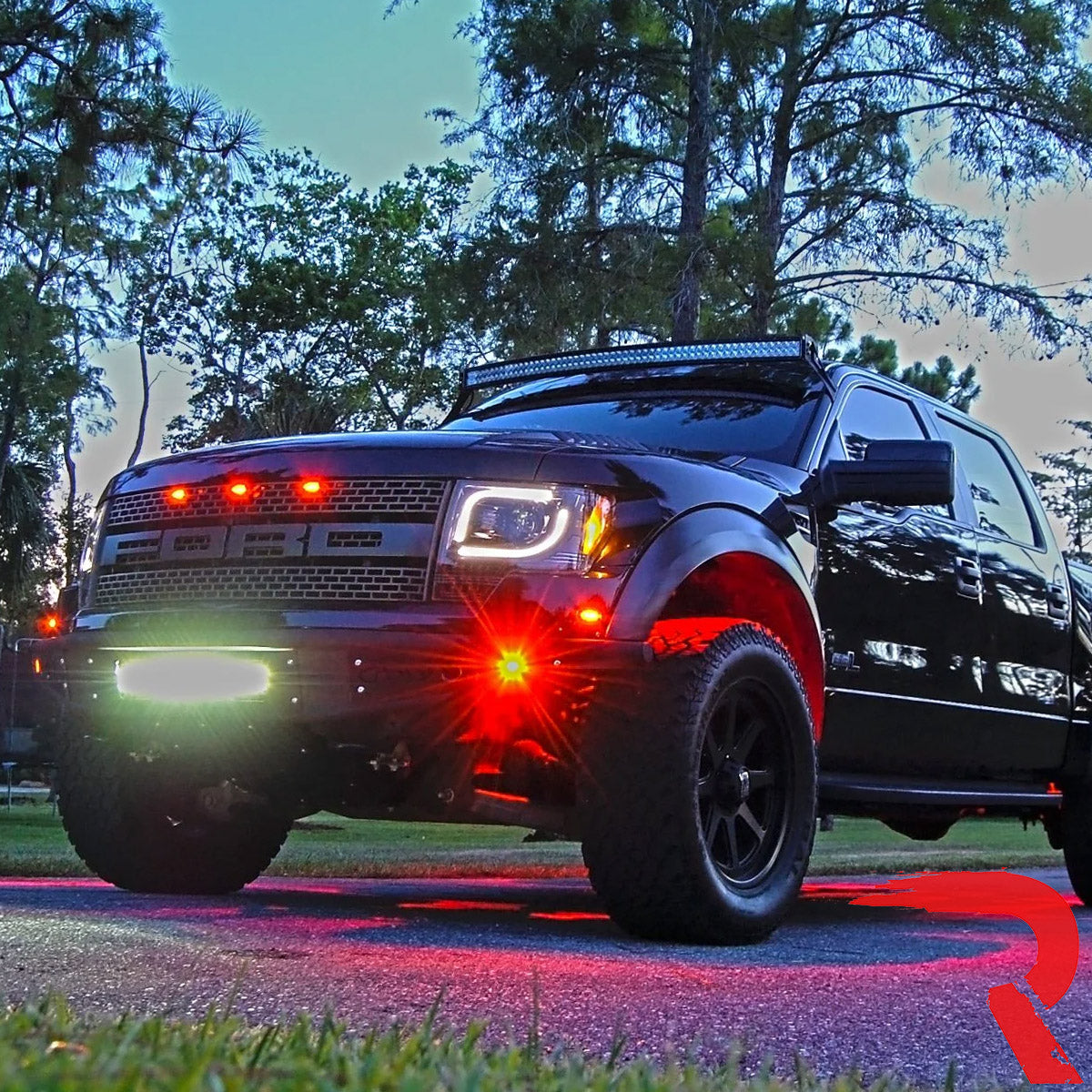 Ford F150 & Raptor 13-14 Projector Headlights Ultra High Power White LED DRL w/ Amber Turn Signals - Multiple Styles