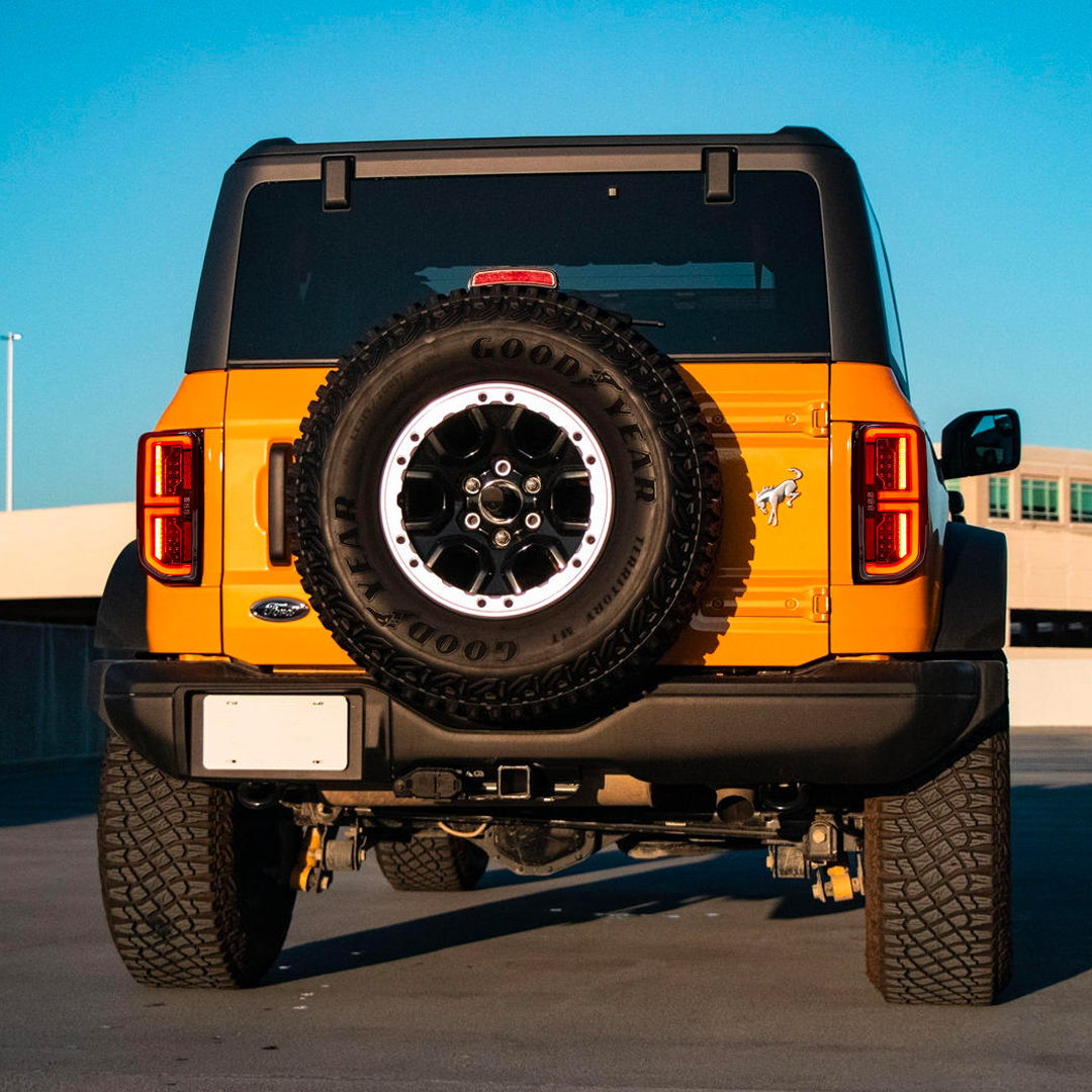 Ford 21-26 Bronco Tail Lights High-Powered OLED Bar Style Running & LED Brake Lights, Includes OLED Startup Sequence - Multiple Options