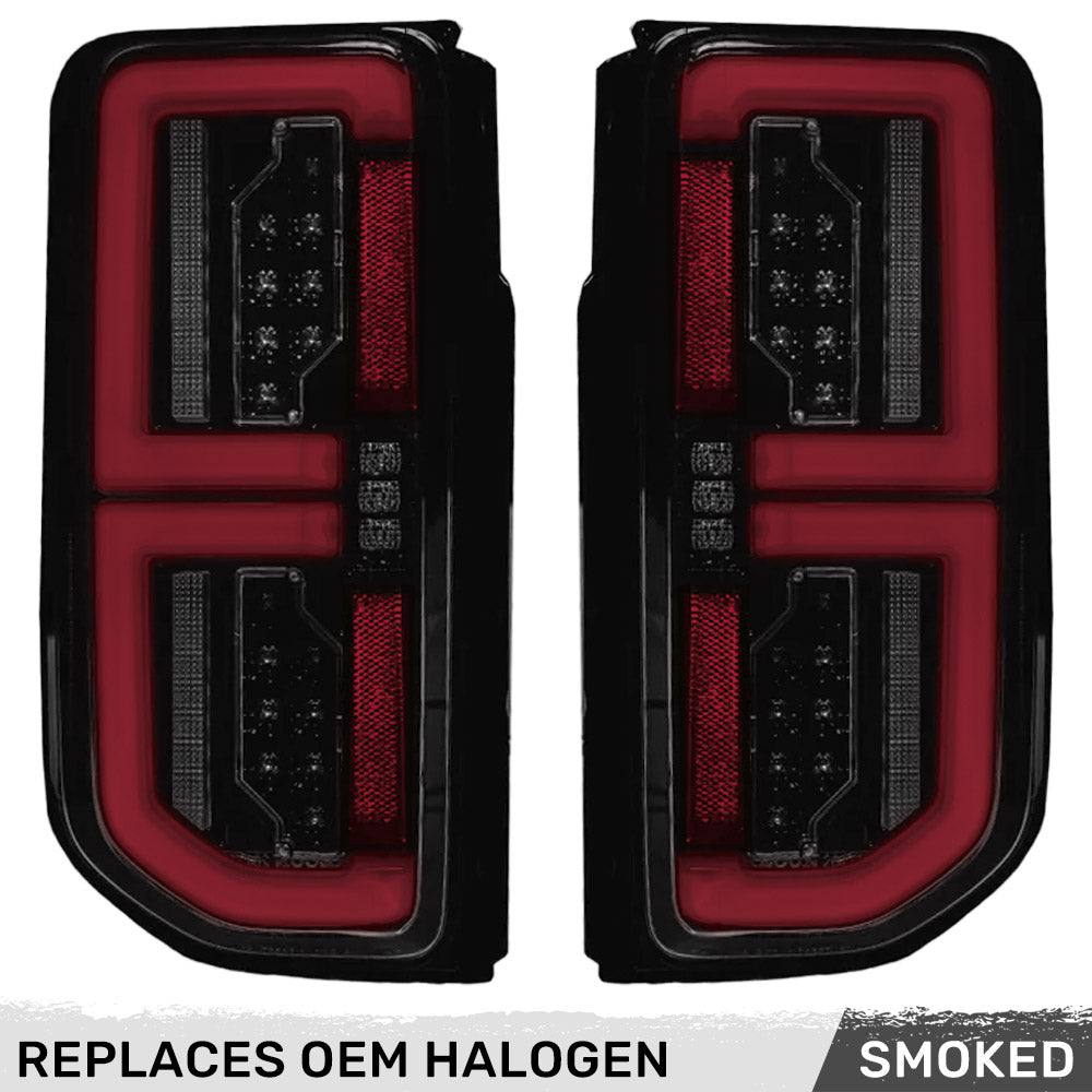 Ford 21-26 Bronco Tail Lights High-Powered OLED Bar Style Running & LED Brake Lights, Includes OLED Startup Sequence - Multiple Options