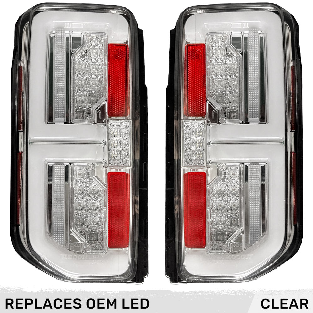 Ford 21-26 Bronco Tail Lights High-Powered OLED Bar Style Running & LED Brake Lights, Includes OLED Startup Sequence - Multiple Options