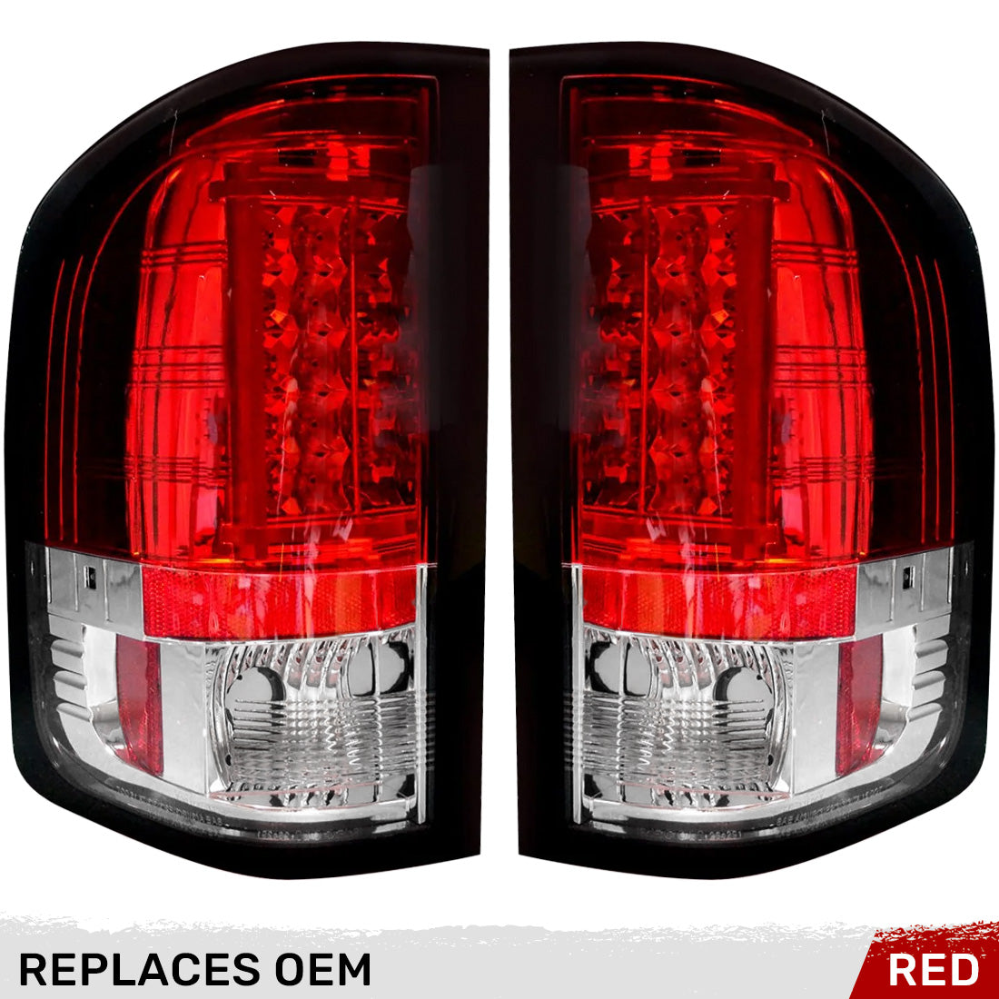 Chevy Silverado 07-13 1500, 2500, 3500 Ultra Bright OLED Tail Lights (Fits Single Wheel Only) - Multiple Lens
