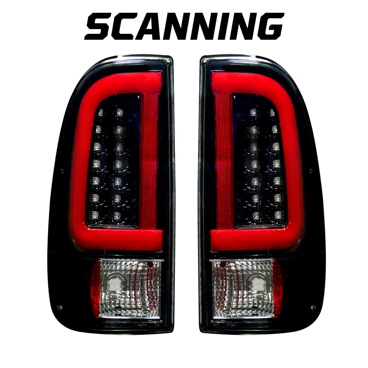 Ford Super Duty 99-07 F250HD/F-250/F-350/F-450/F-550 OLED Tail Lights Scanning Turn Signals - Smoked Lens
