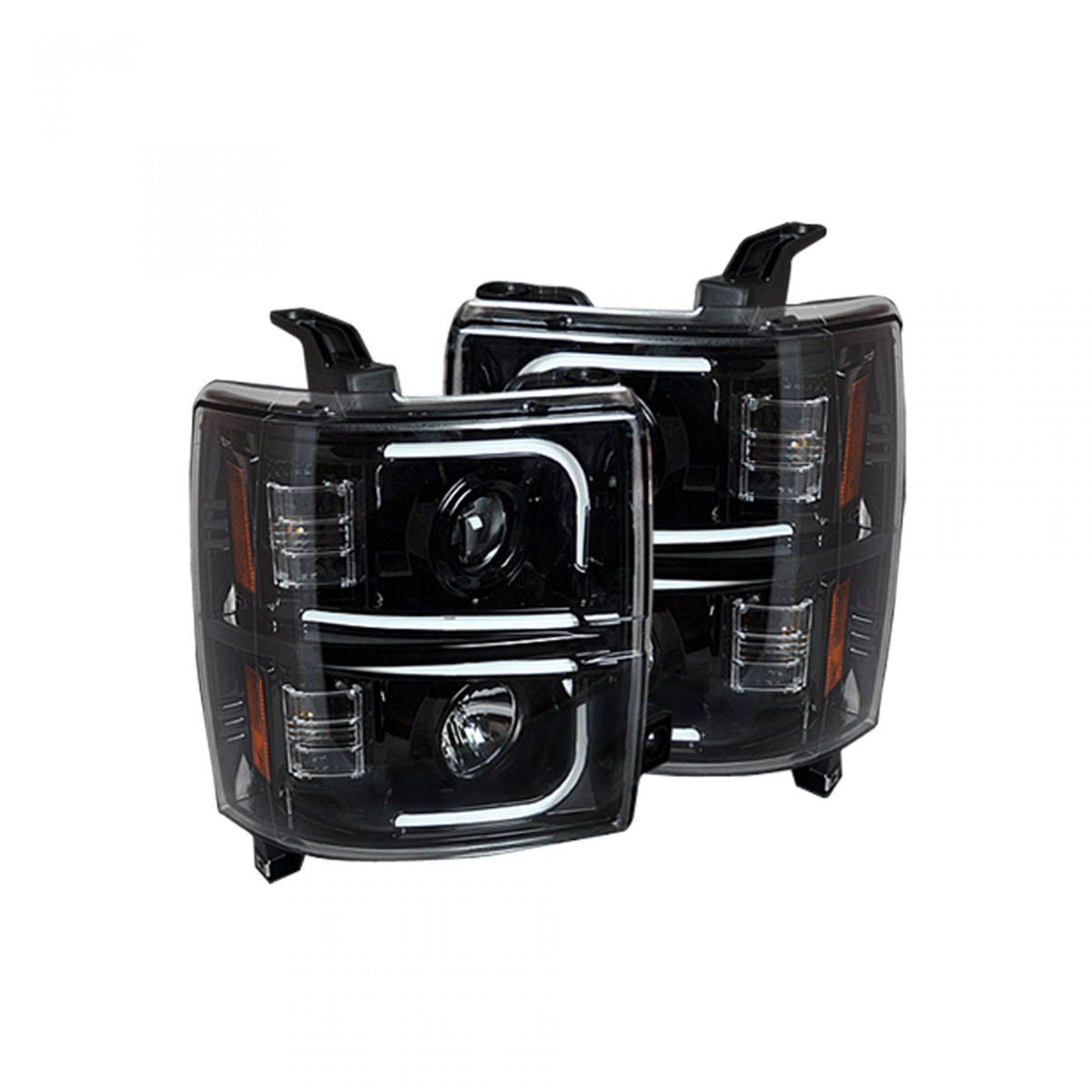 Chevy 15-19 Silverado 2500/3500 Projector Headlights OLED Halos, DRL - Multiple Styles