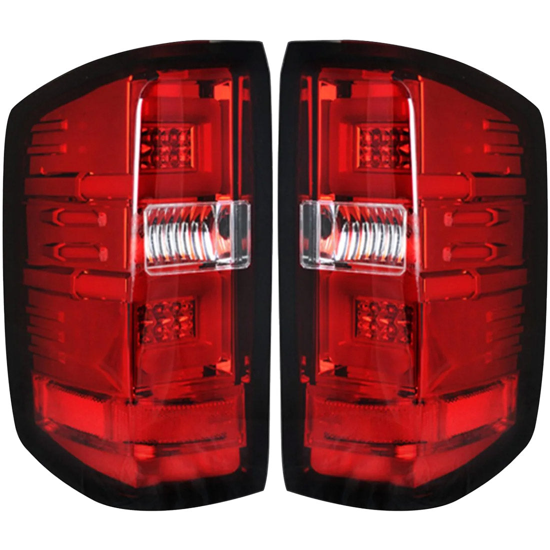 Chevy Silverado 2500/3500 16-19 (Fits Single-Wheel Only & Replaces Factory OEM LED Tail Lights Only) OLED Tail Lights in Multiple Lens