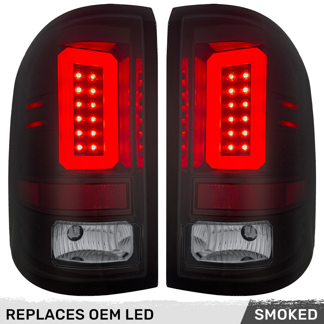 GMC Sierra 2500/3500 16-19 (Fits Single Wheel & Replaces Factory LED Style Only) Tail Lights OLED in Multiple Lens