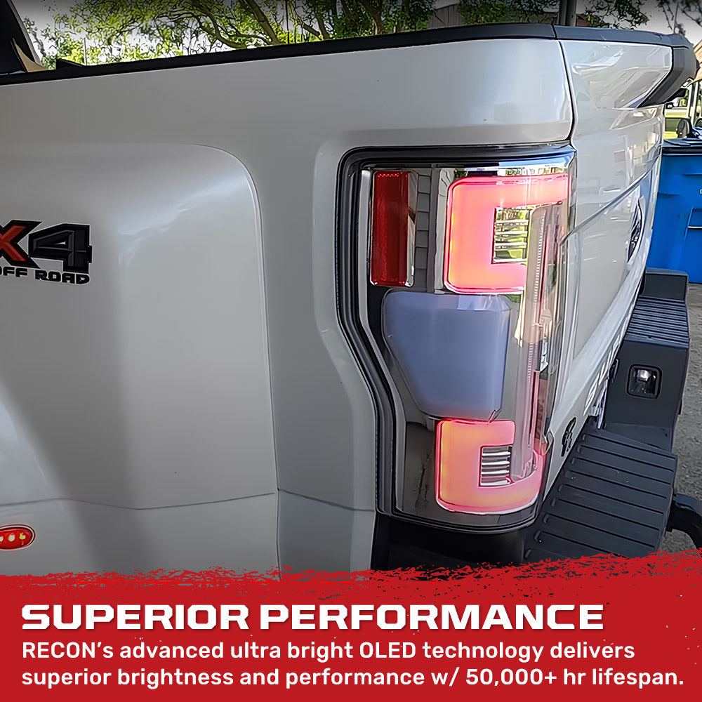 Ford Super Duty 17-19 Ultra Bright OLED Tail Lights (Replaces Factory/OEM LED) - Multiple Lens