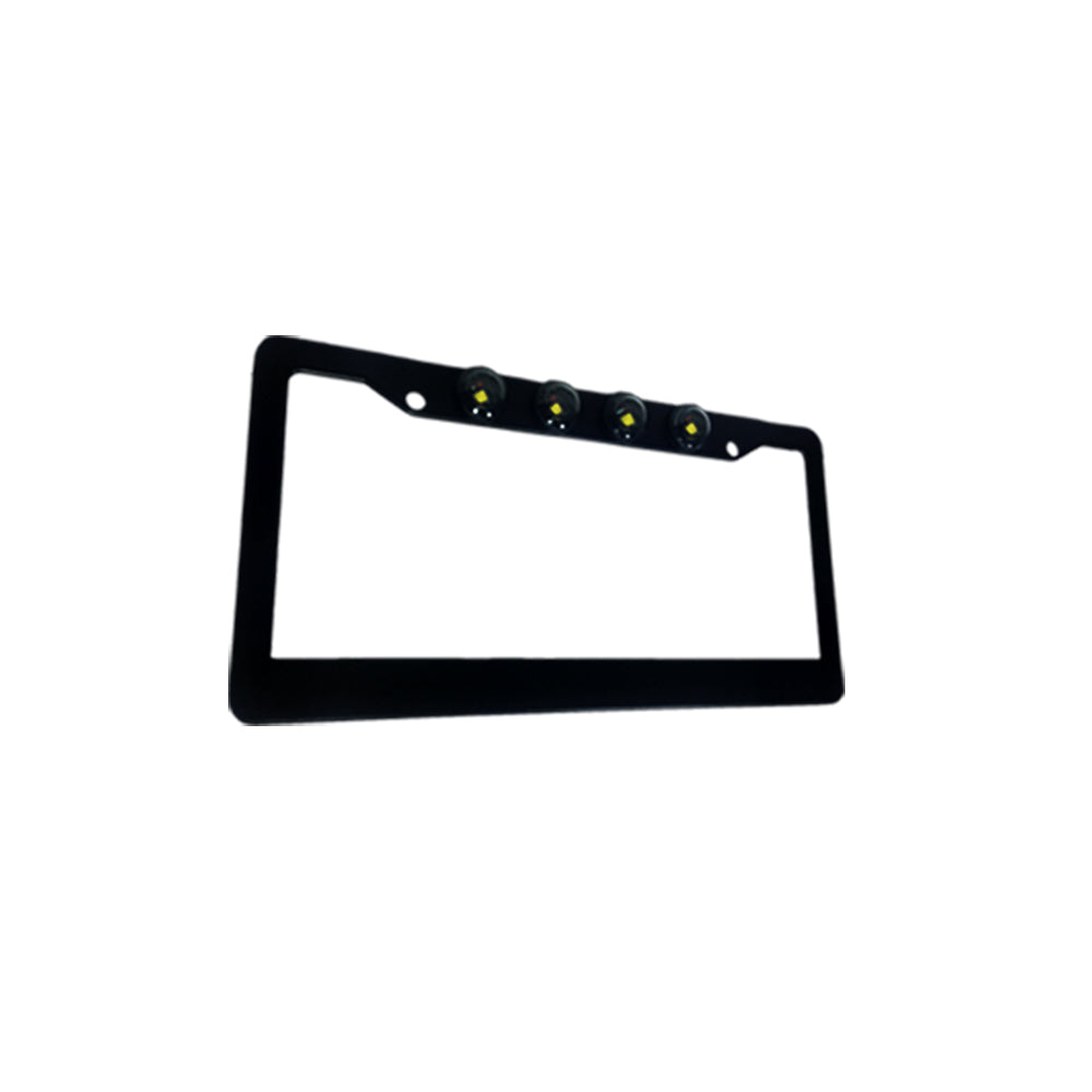 Universal Aluminum Standard U.S License Plate Frame with 4 XML CREE LED Reverse Lights - Multiple Options