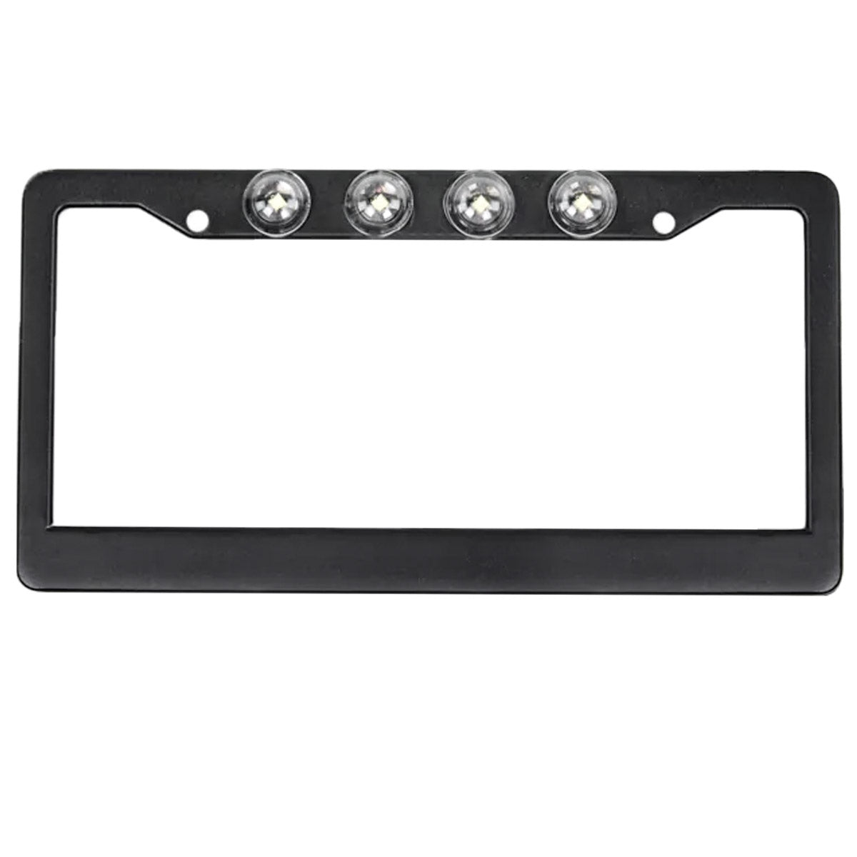 Universal Aluminum Standard U.S License Plate Frame with 4 XML CREE LED Reverse Lights - Multiple Options
