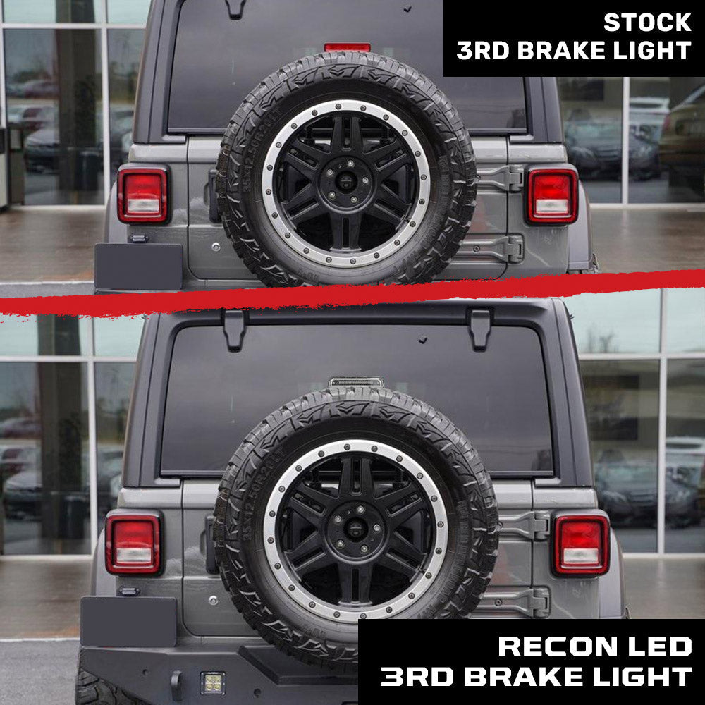 Jeep Wrangler JL 18-26 Ultra High Power Red OLED 3rd Brake Light Kit - Smoked & Clear Lens