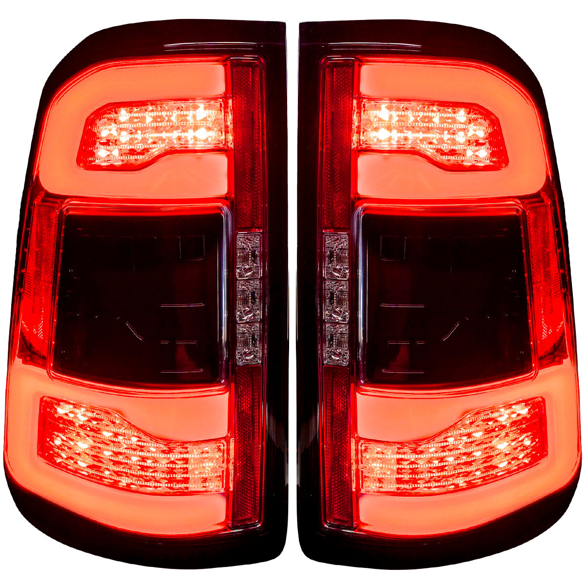 Dodge RAM 1500 19-24 Ultra Bright OLED Tail Lights w/ Scanning Red Turn Signals (Replaces OEM LED with *NO BLIS*) - Multiple Lens