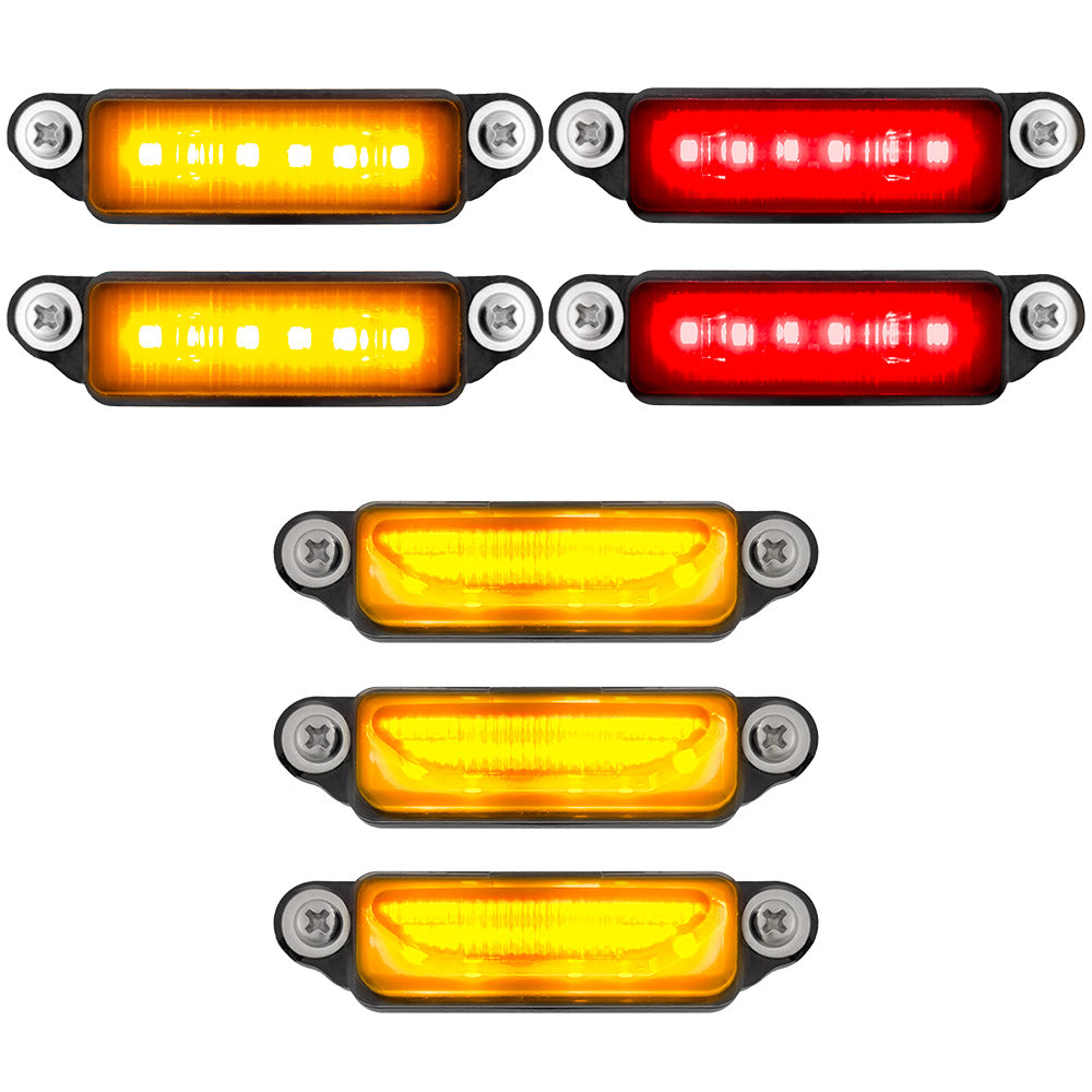 Dodge 21-26 RAM 1500 TRX 7-PC Fender & Hood Light Kit Smoked Lens White or Amber LED Running Lights w/ Startup Light Sequence - Multiple Options