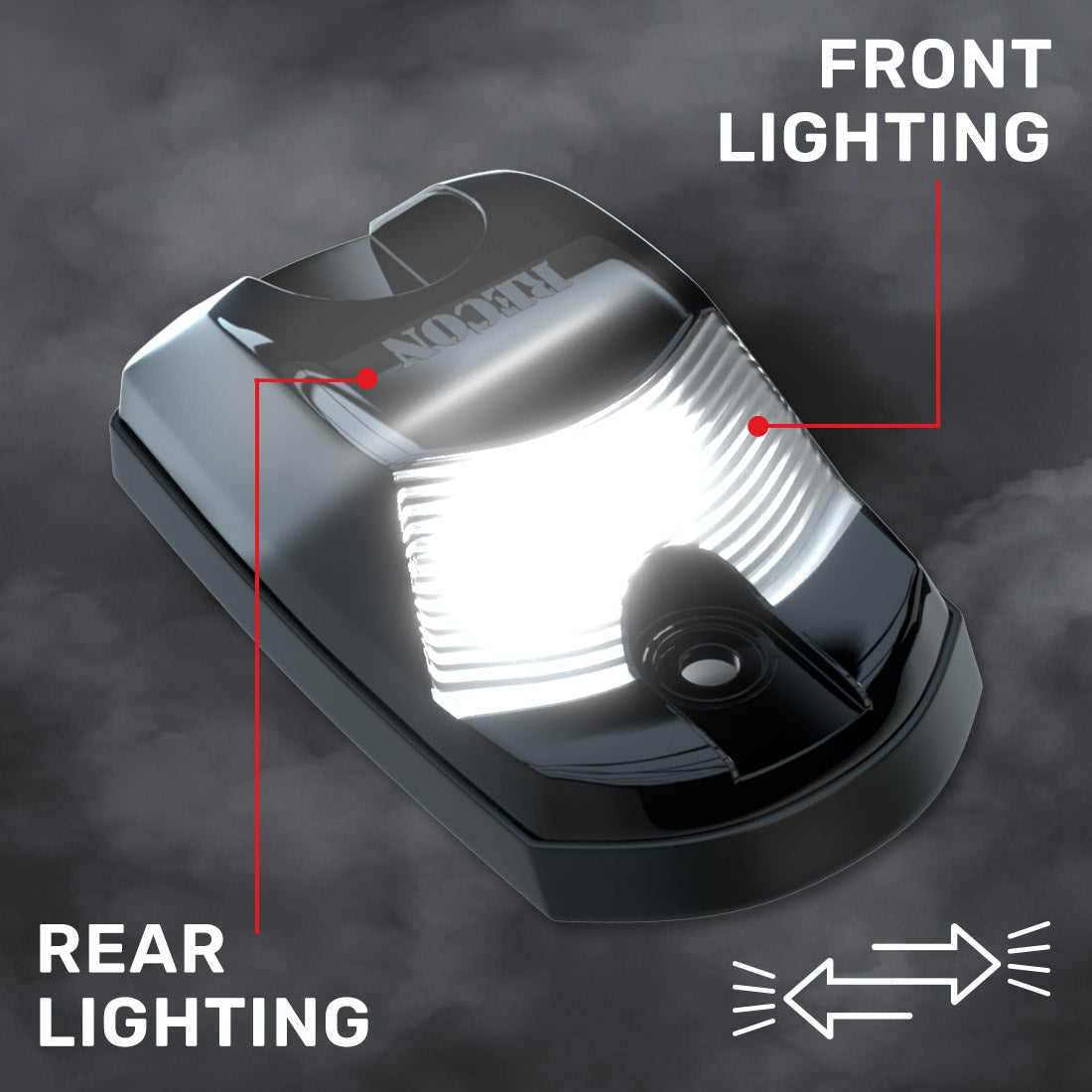 Ford Super Duty 17-26 Single 1-Piece Cab Roof Light 2-Way Front & Rear Facing Ultra High-Power LEDs Multiple Lens & Colors