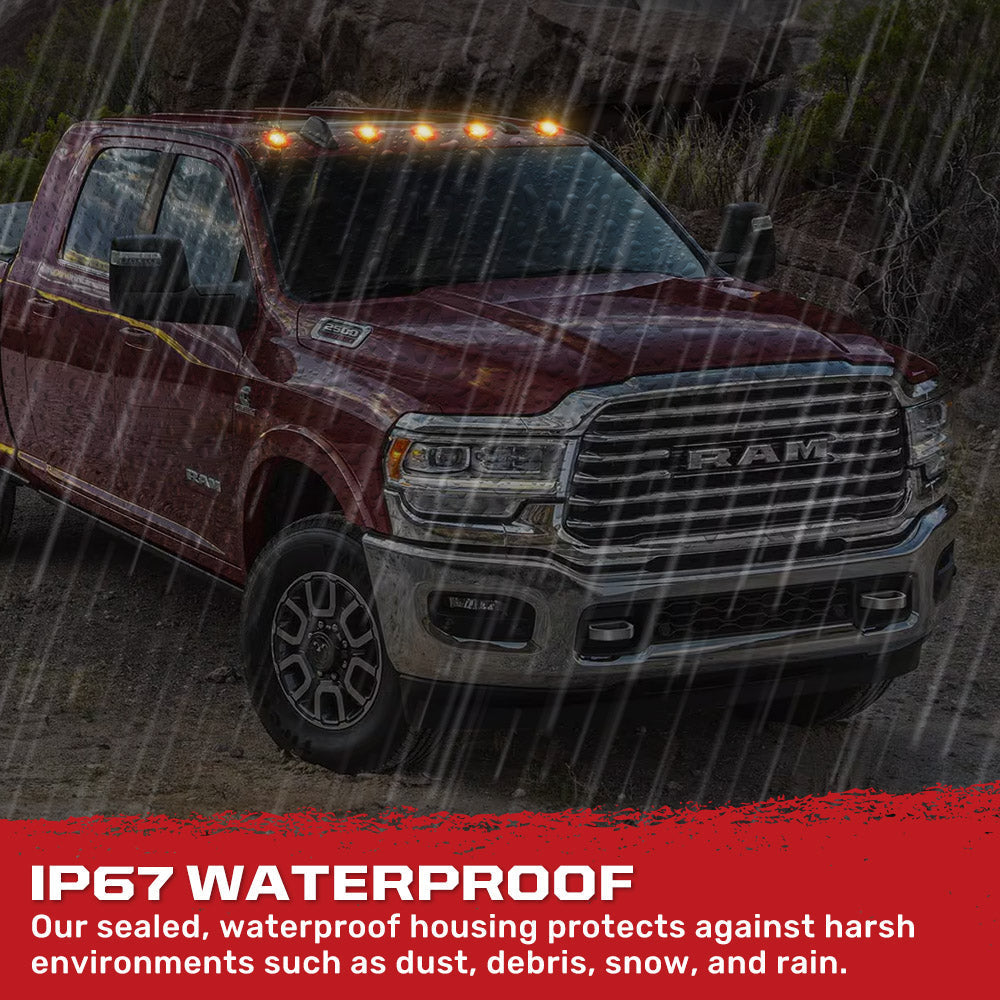Dodge RAM HD 2500/3500 19-26 5-Piece Cab Roof Light Kit Strobe LED White & Amber - Multiple Lens RECON Dodge RAM HD 2500/3500 19-26 5-Piece Cab Roof Light Kit Strobe LED White & Amber - Multiple Lens Dodge RAM HD 2500/3500 19-26 5-Piece Cab Roof Light Kit Strobe LED White & Amber - Multiple Lens Dodge RAM HD 2500/3500 19-26 5-Piece Cab Roof Light Kit Strobe LED White & Amber - Multiple Lens Dodge RAM HD 2500/3500 19-26 5-Piece Cab Roof Light Kit Strobe LED White & Amber - Multiple Lens