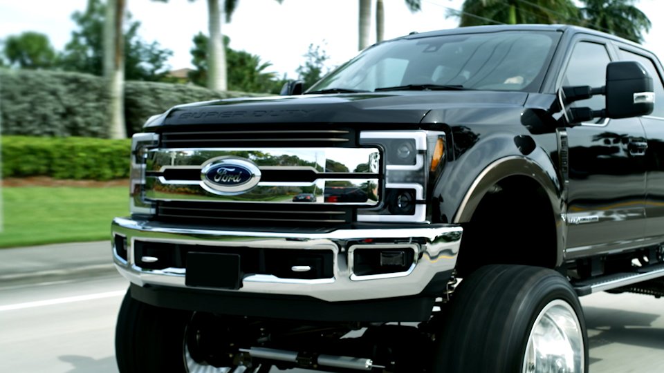 Ford Super Duty 17-19 Projector Headlights White OLED DRL, Scanning Amber LED Turn Signals - Multiple Styles