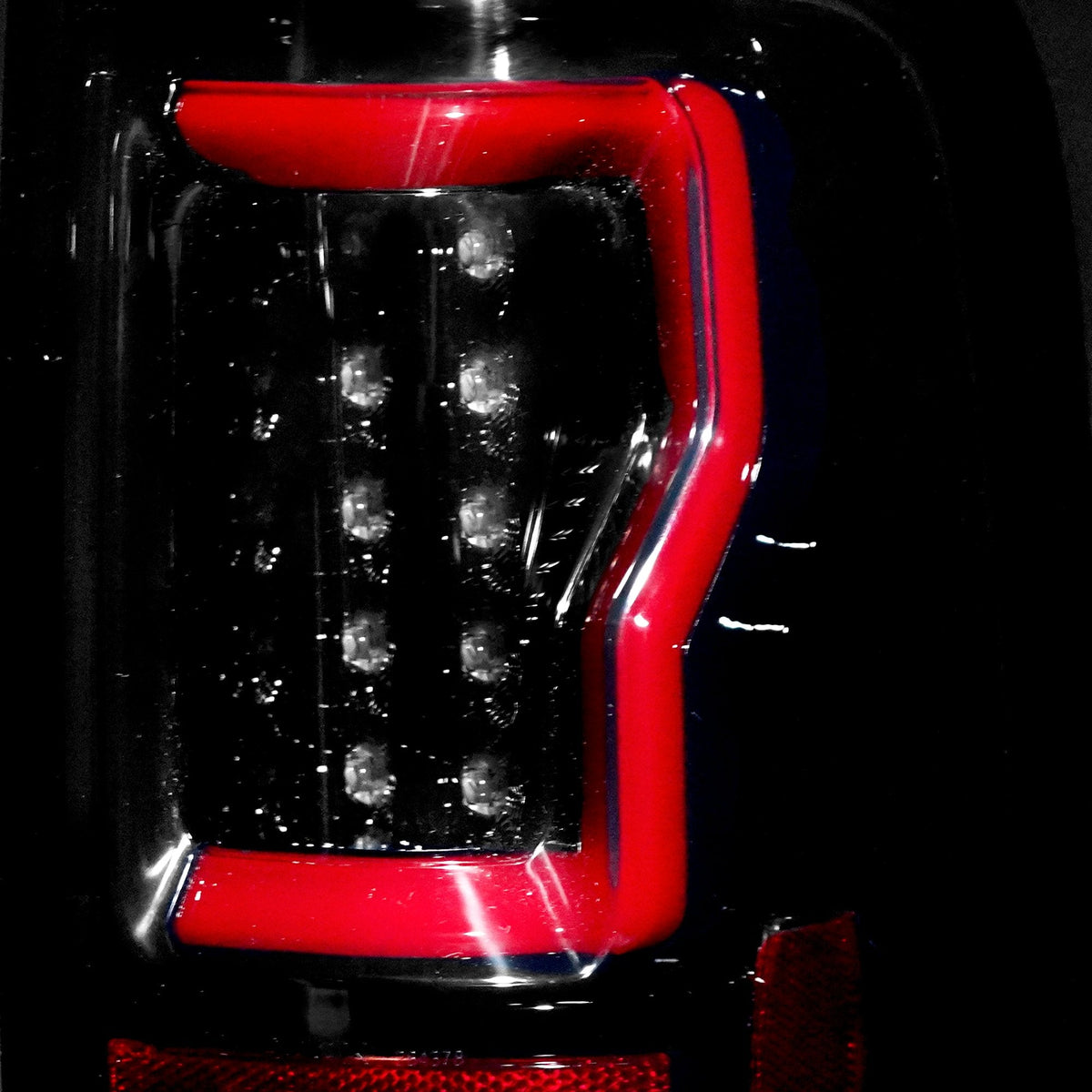 Ford F150 04-08 Straight Tail Lights OLED in Dark Red Smoked
