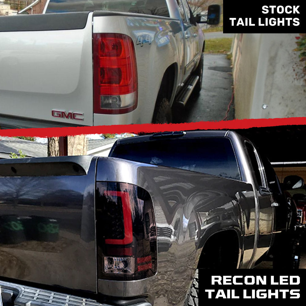GMC Sierra 07-13 (Single Wheel Trucks) Tail Lights Ultra Bright OLED Running DRL Lights - Multiple Lens