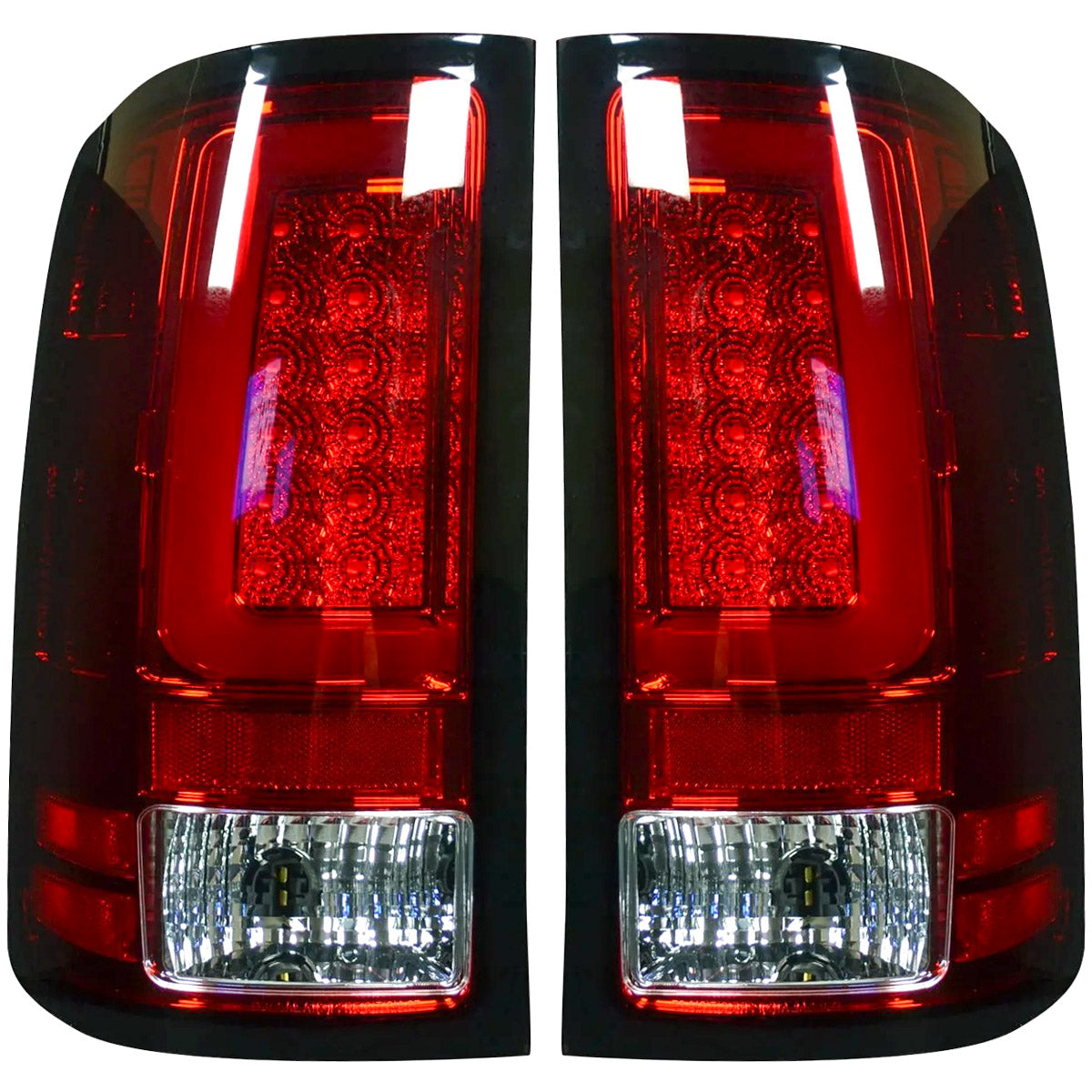 GMC Sierra 07-13 (Single Wheel Trucks) Tail Lights Ultra Bright OLED Running DRL Lights - Multiple Lens