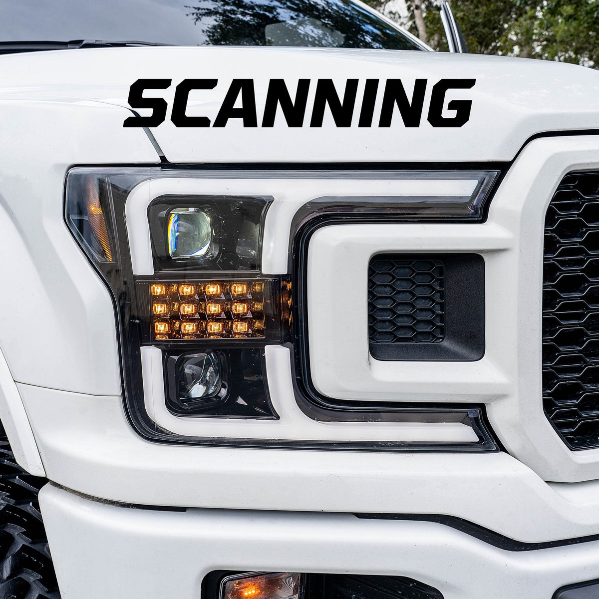 Ford F150 18-20 Projector Headlights OLED DRL Scanning LED Turn Signals (Replaces Factory Halogen Headlights) - Multiple Styles