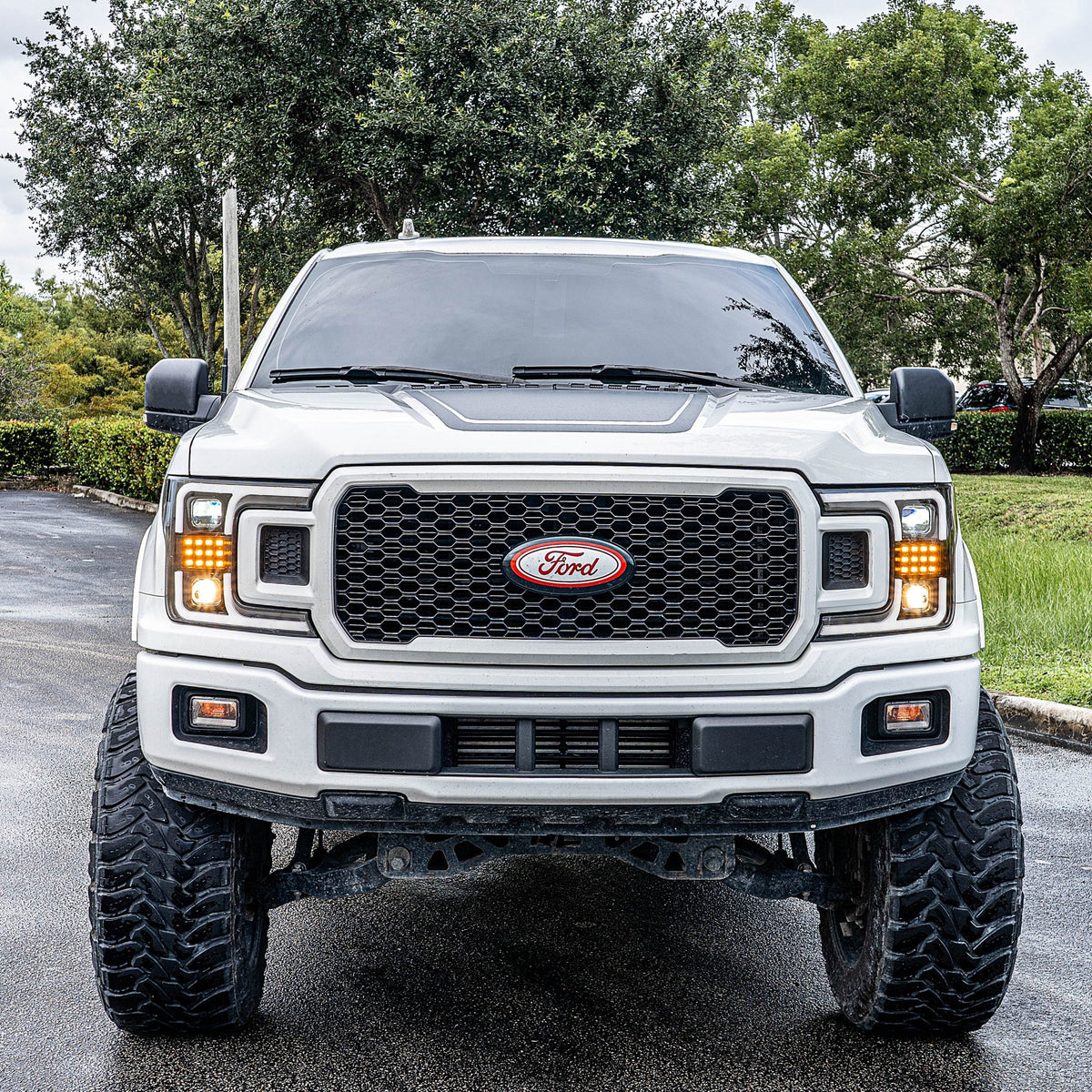 Ford F150 18-20 Projector Headlights OLED DRL Scanning LED Turn Signals (Replaces Factory Halogen Headlights) - Multiple Styles