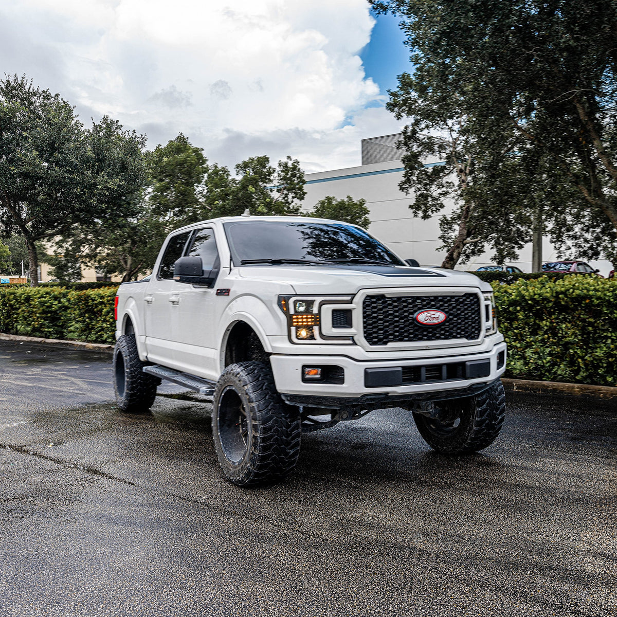 Ford F150 18-20 Projector Headlights OLED DRL Scanning LED Turn Signals (Replaces Factory Halogen Headlights) - Multiple Styles