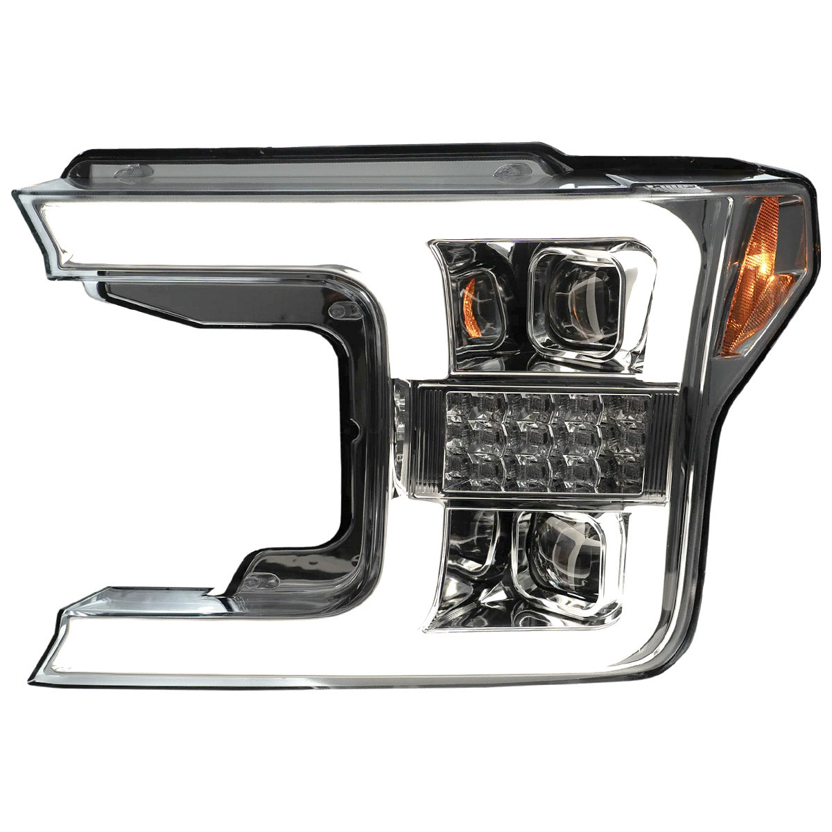Ford F150 18-20 Projector Headlights OLED DRL Scanning LED Turn Signals (Replaces Factory Halogen Headlights) - Multiple Styles