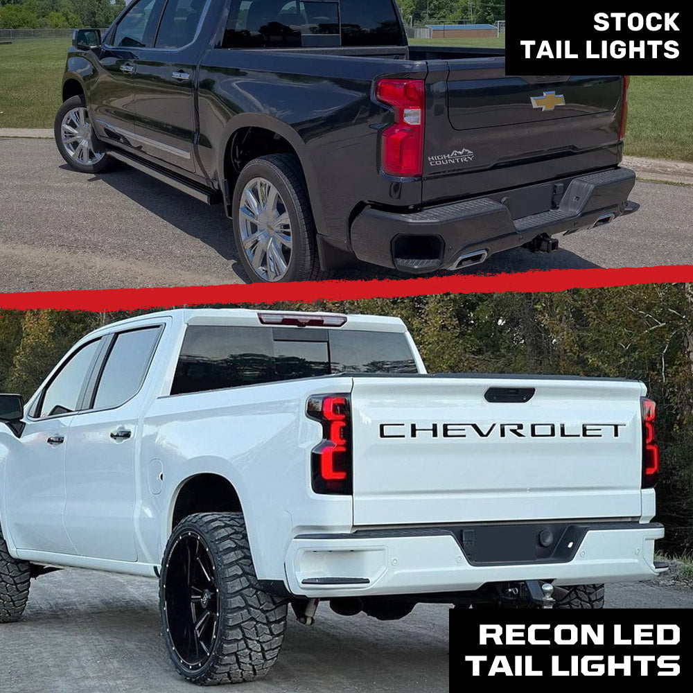 Chevy Silverado 2500/3500 20-23 Ultra Bright OLED Tail Lights (Replaces Factory/OEM Halogen Tail Lights Only) - Multiple Lens
