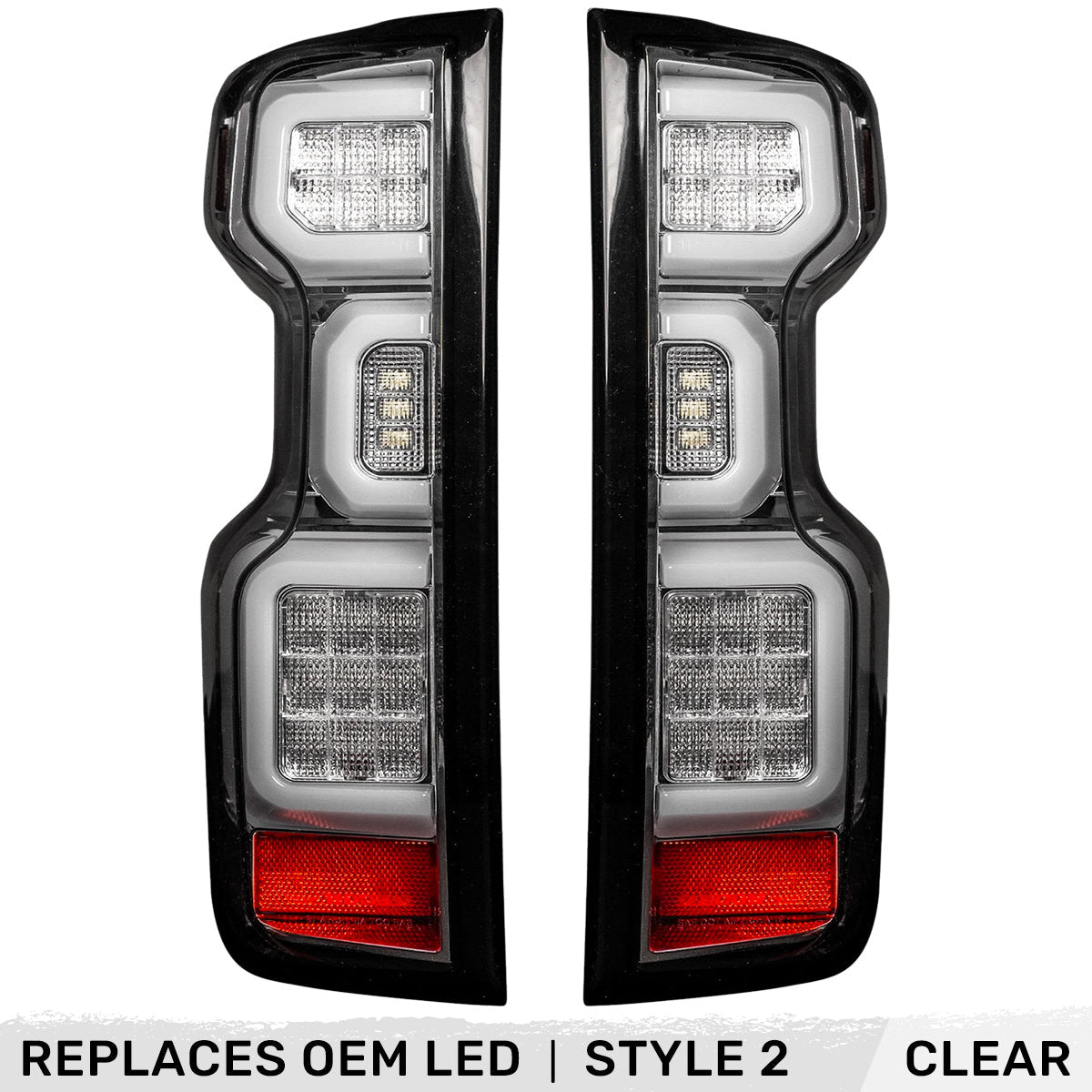 Chevy Silverado 2500/3500 24-26 Ultra Bright OLED Tail Lights (Replaces Factory/OEM LED Tail Lights Only) - Multiple Lens