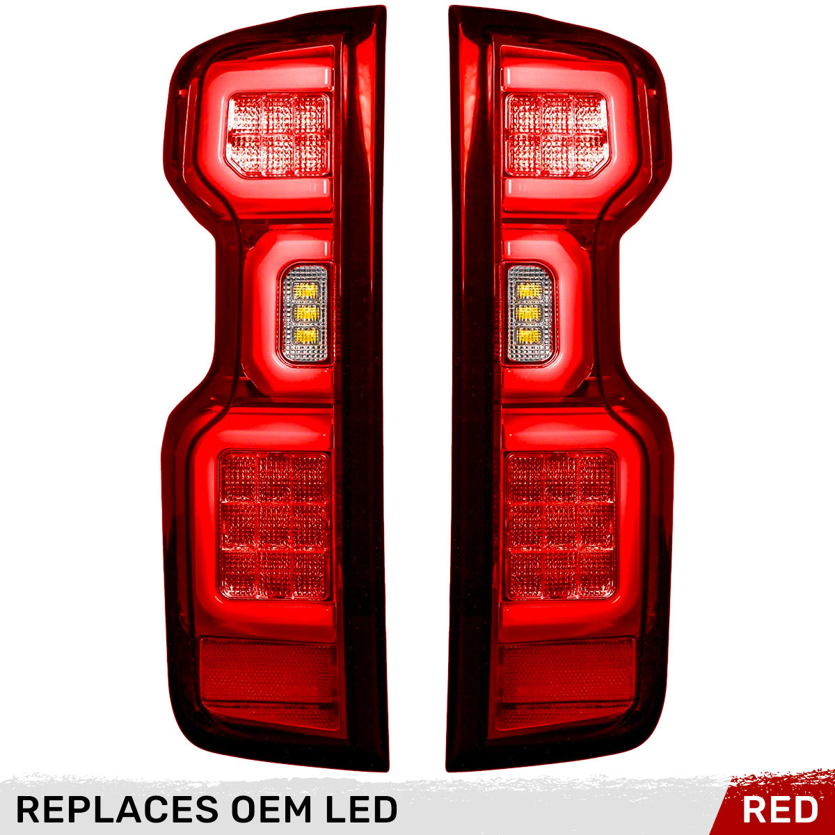 Chevy Silverado 2500/3500 24-26 Ultra Bright OLED Tail Lights (Replaces Factory/OEM LED Tail Lights Only) - Multiple Lens