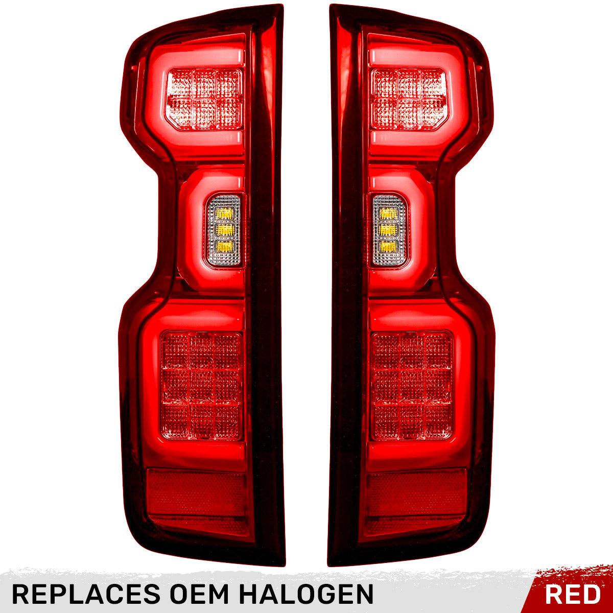 Chevy Silverado 1500 19-26 Ultra Bright OLED Tail Lights (Replaces Factory/OEM Halogen Tail Lights Only) - Multiple Lens