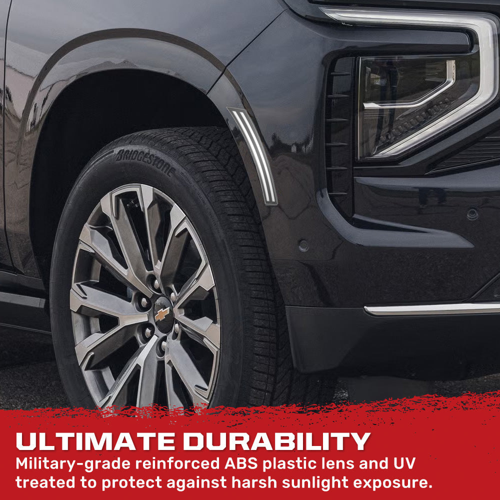 Cadillac 25-26 Escalade & GMC Yukon & Chevy Tahoe/Suburban OLED Front Fender Lens Ultra Bright LED Lights - Multiple Options