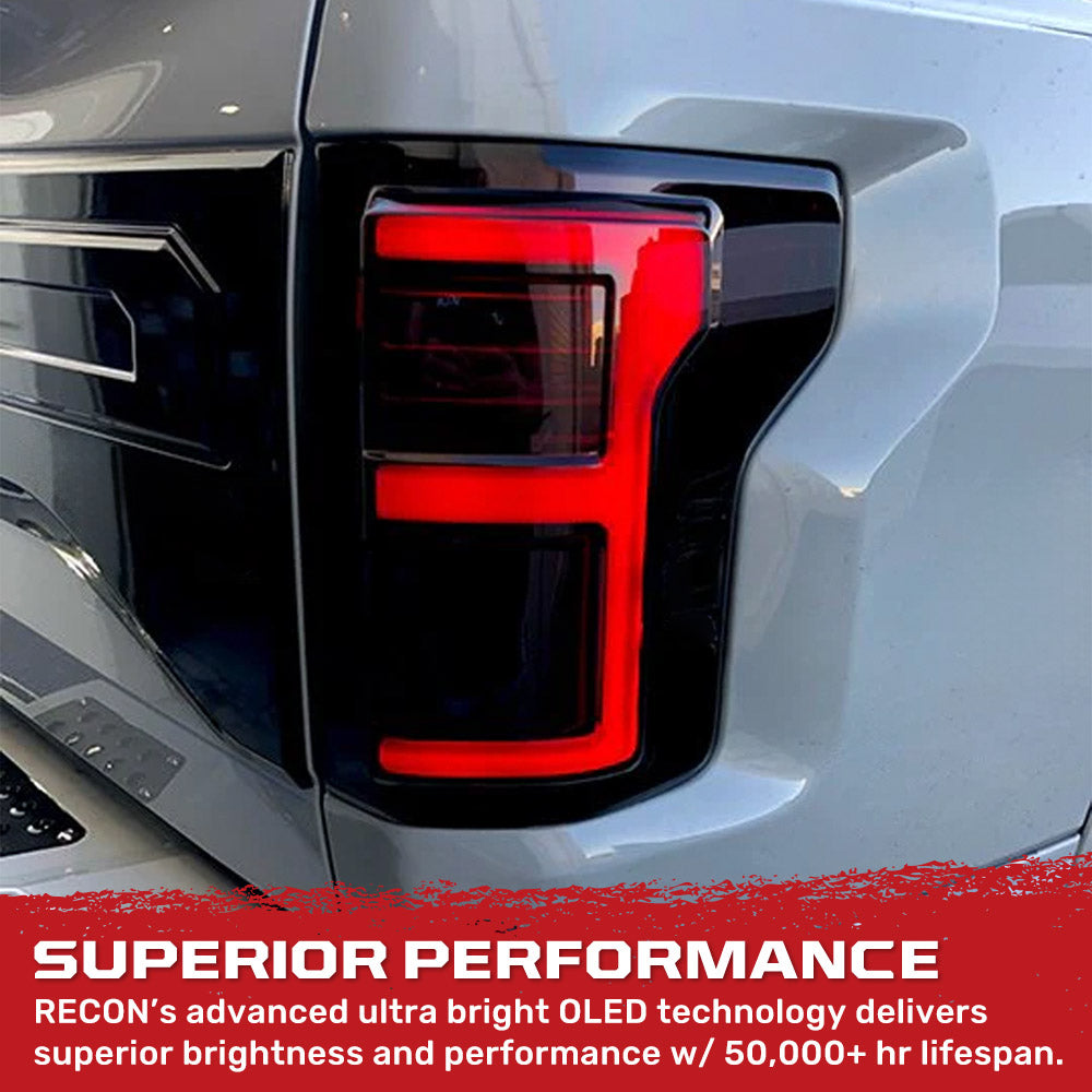 Ford F150 18-20 Ultra Bright OLED Tail Lights (Replaces Factory/OEM LED with BLIS) - Multiple Lens RECON Ford F150 18-20 Ultra Bright OLED Tail Lights (Replaces Factory/OEM LED with BLIS) - Multiple Lens Ford F150 18-20 Ultra Bright OLED Tail Lights (Replaces Factory/OEM LED with BLIS) - Multiple Lens Ford F150 18-20 Ultra Bright OLED Tail Lights (Replaces Factory/OEM LED with BLIS) - Multiple Lens Ford F150 18-20 Ultra Bright OLED Tail Lights (Replaces Factory/OEM LED with BLIS) - Multiple Lens